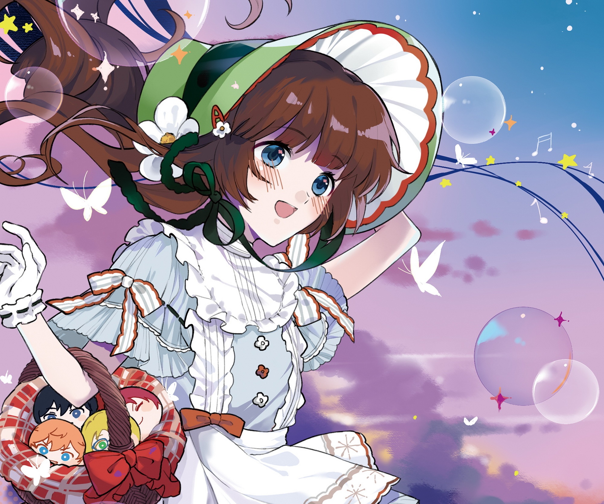 Anzu from Ensemble Stars! with basket HD Wallpaper