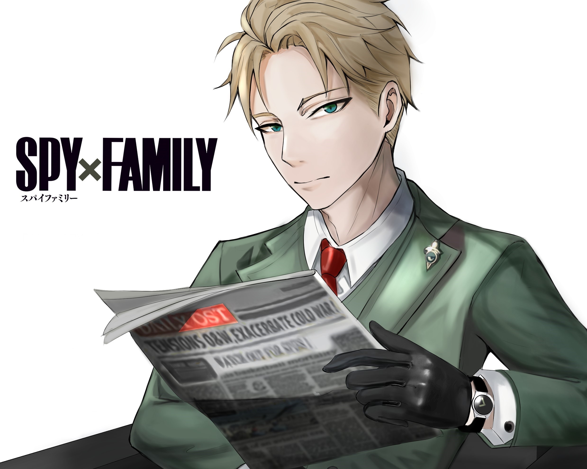 Loid Forger from Spy X Family reading a newspaper HD Wallpaper