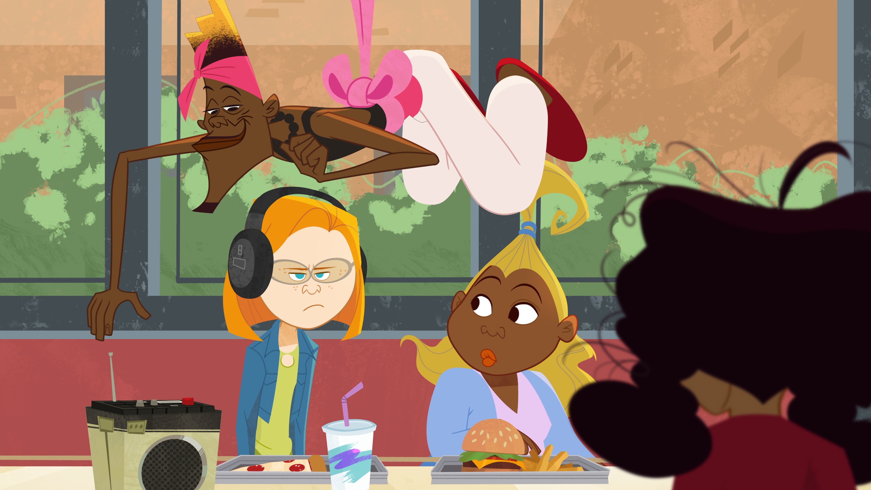 The Proud Family: Louder and Prouder characters at a diner HD Wallpaper