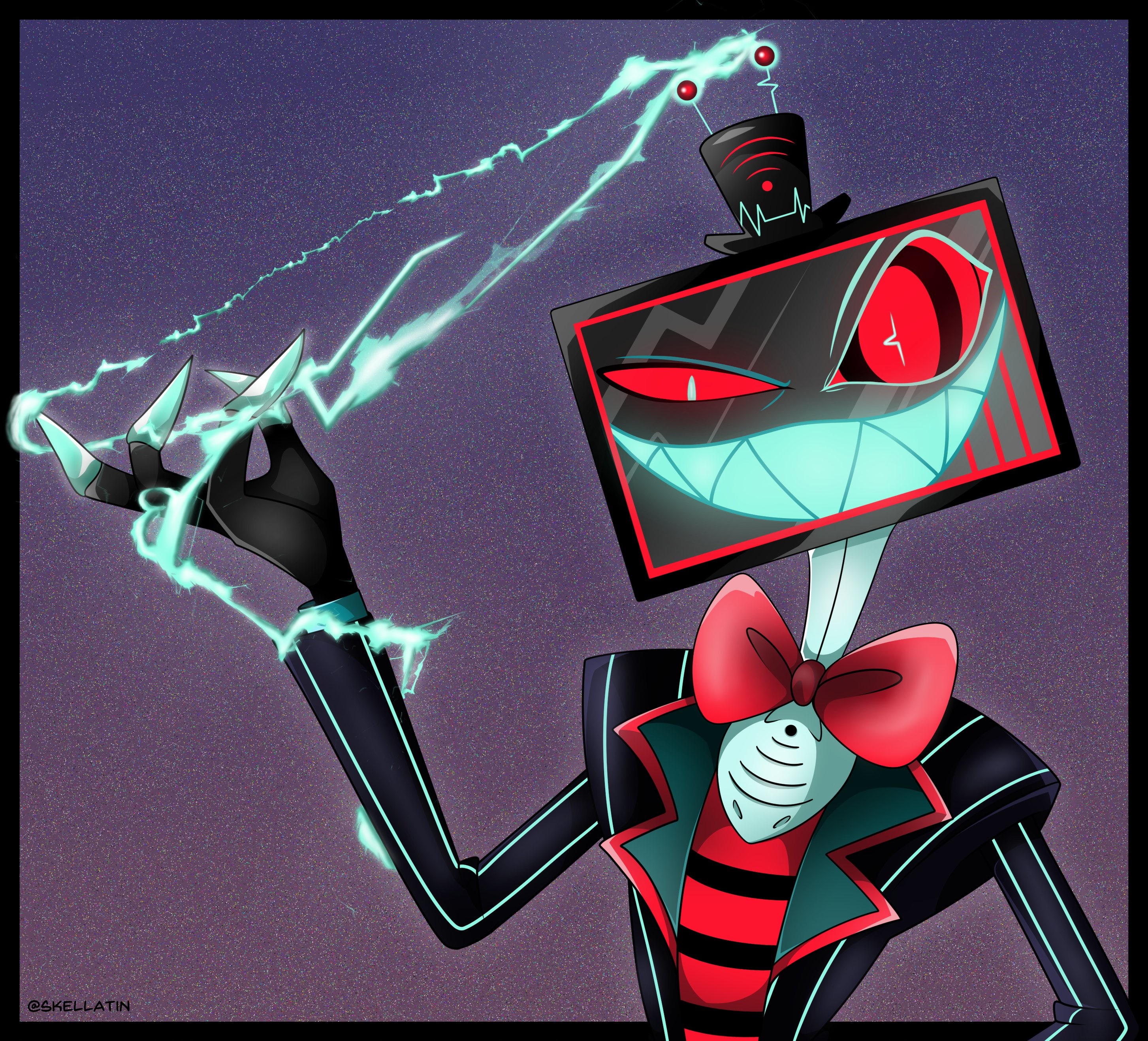 Vox from Hazbin Hotel with lightning HD Wallpaper