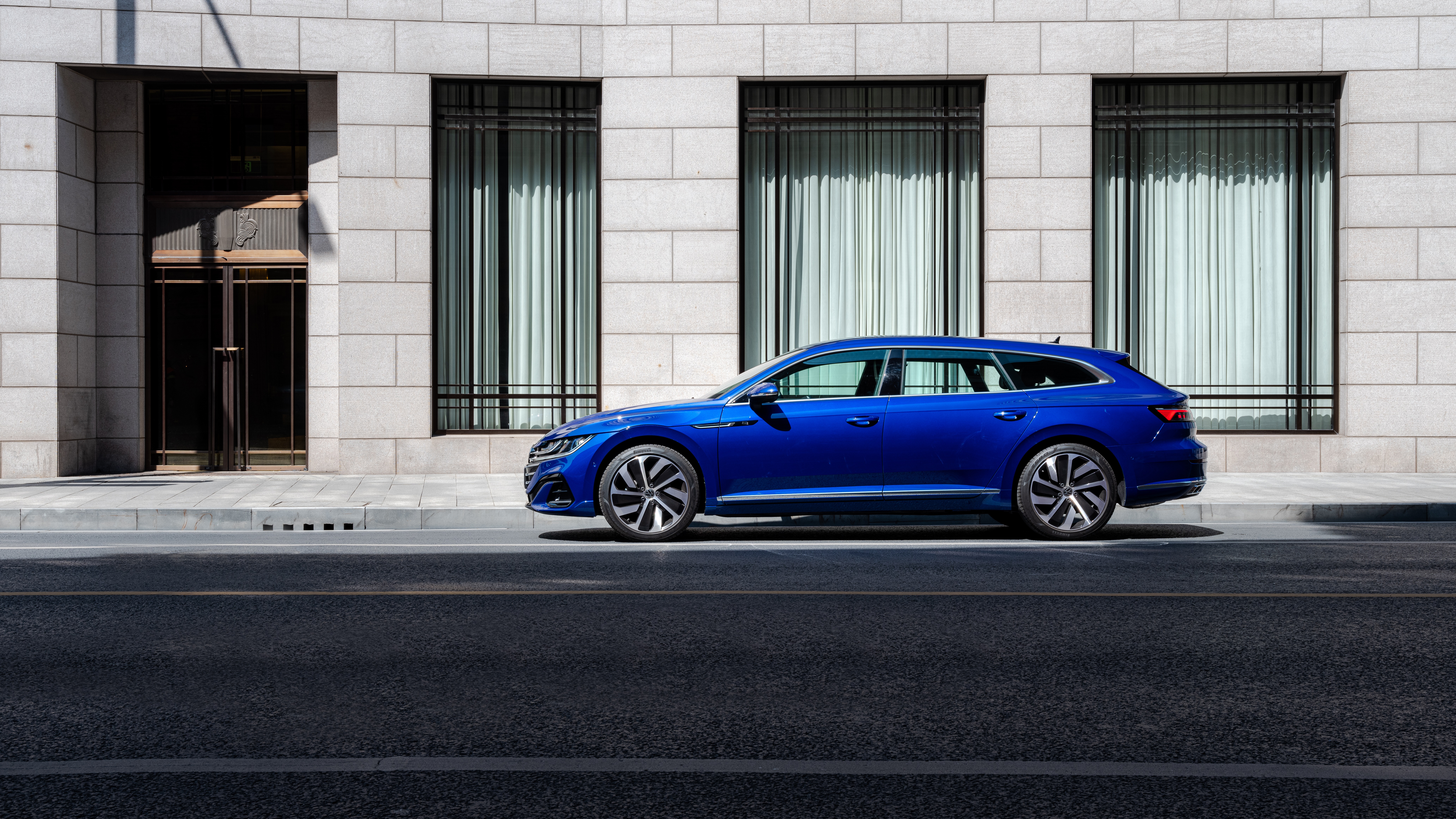 Blue Volkswagen Arteon Shooting Brake R-Line HD Wallpaper