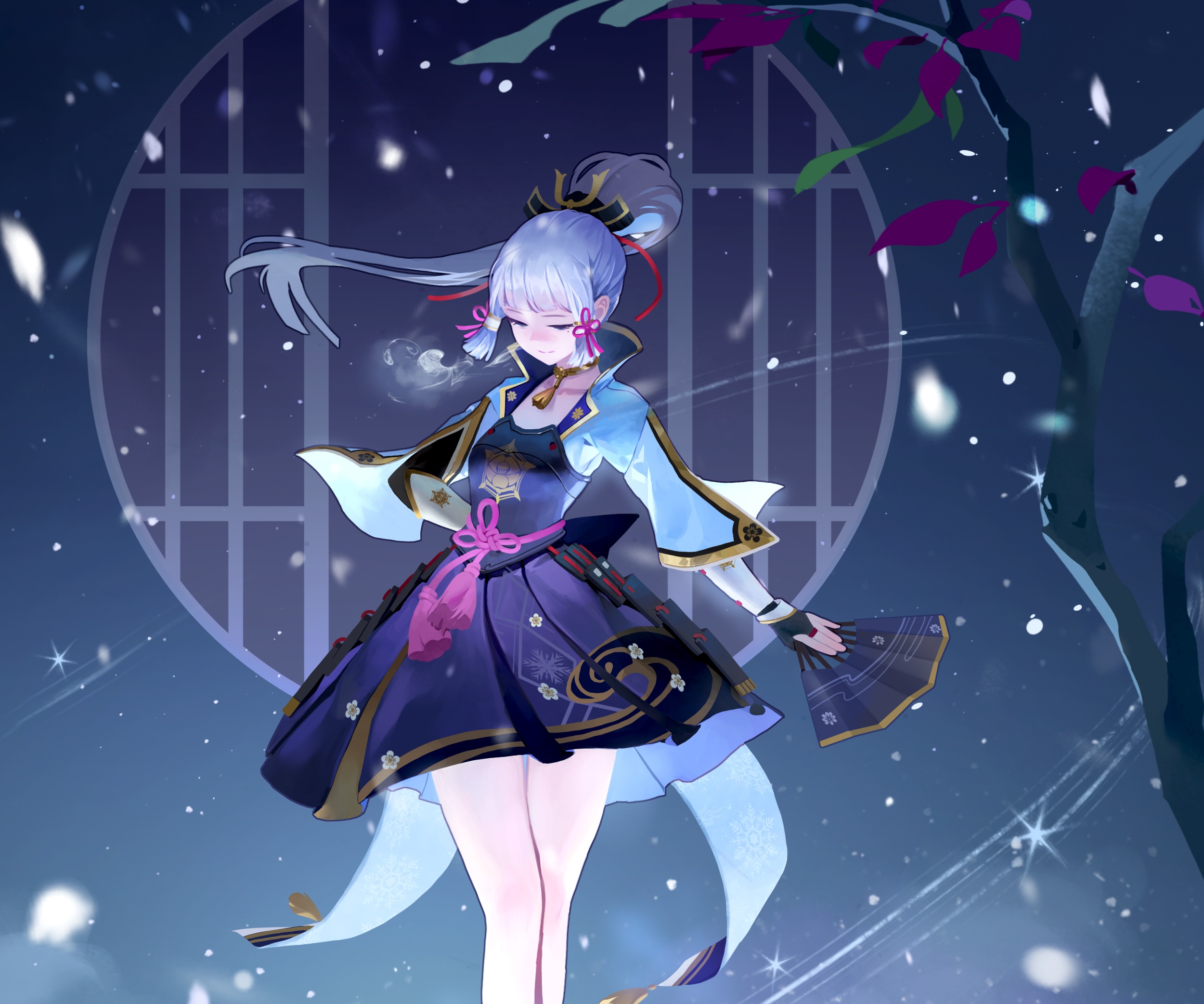 Kamisato Ayaka from Genshin Impact HD Wallpaper