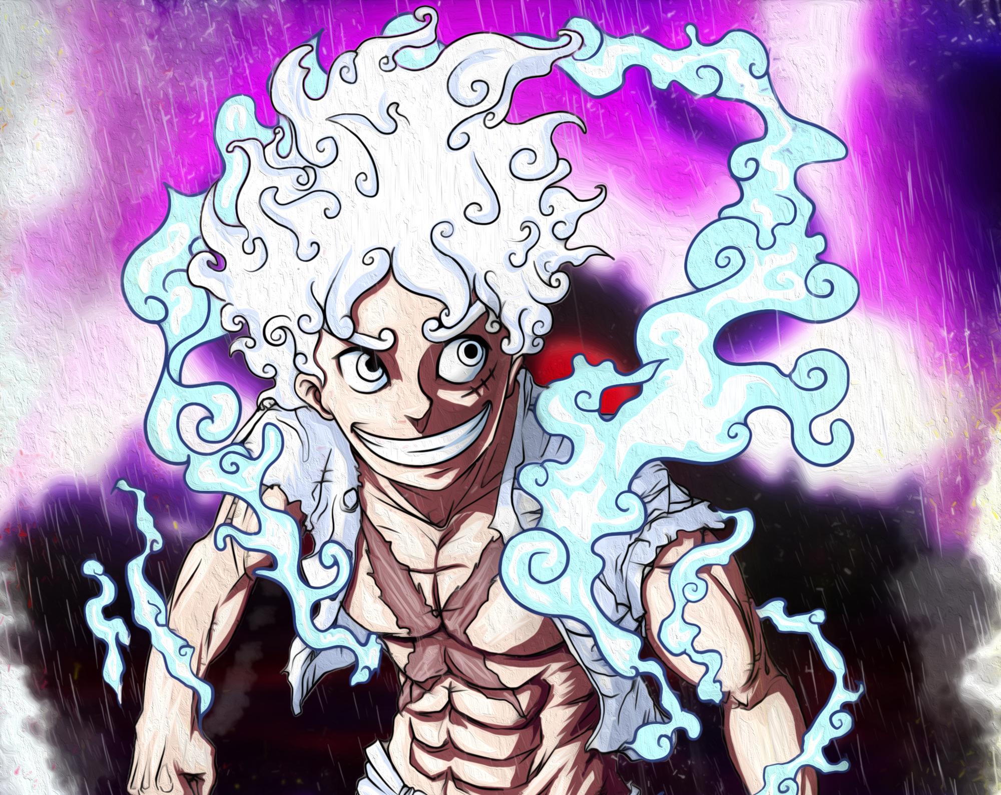 Monkey D. Luffy in Gear 5 from One Piece HD Wallpaper