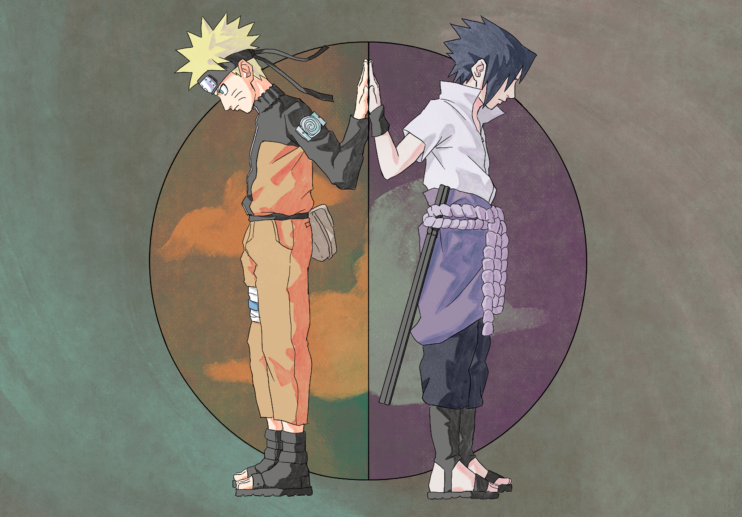 Naruto and Sasuke from Naruto HD Wallpaper