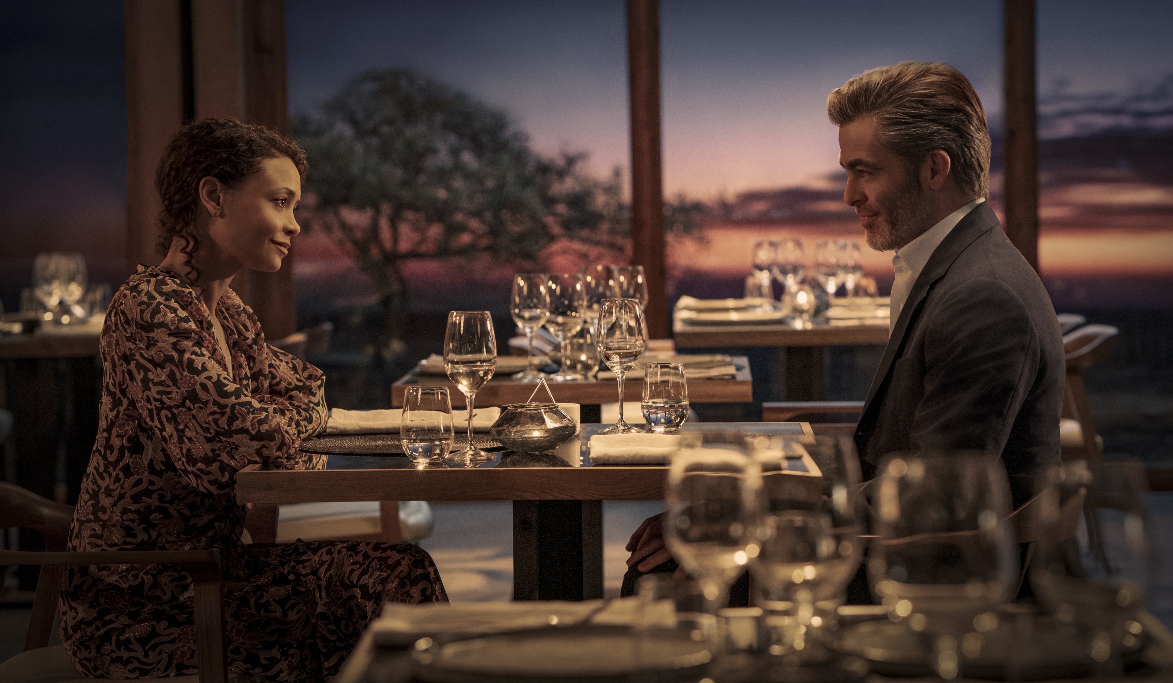 All The Old Knives 4K: Chris Pine and Thandiwe Newton HD Wallpaper