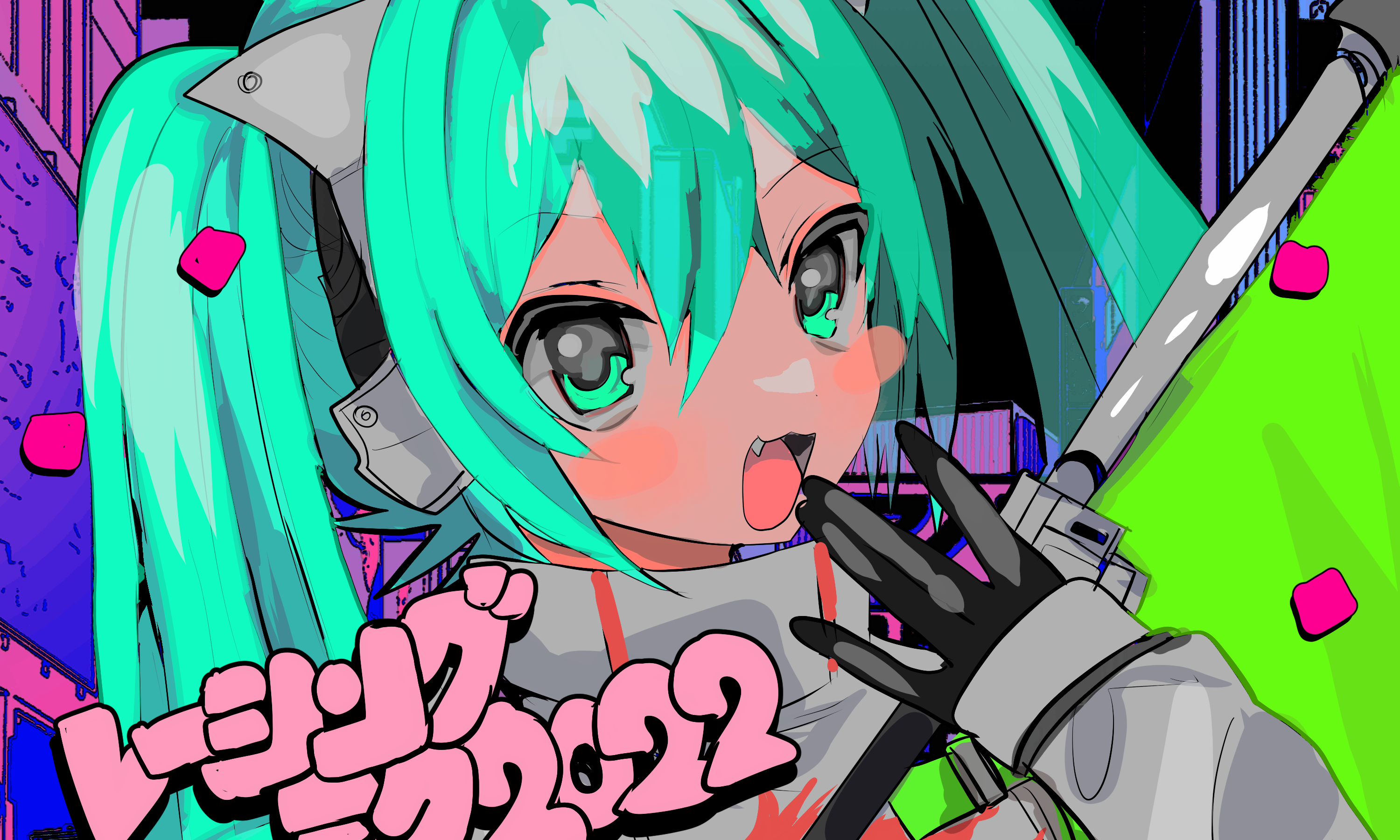 Hatsune Miku from Vocaloid HD Wallpaper
