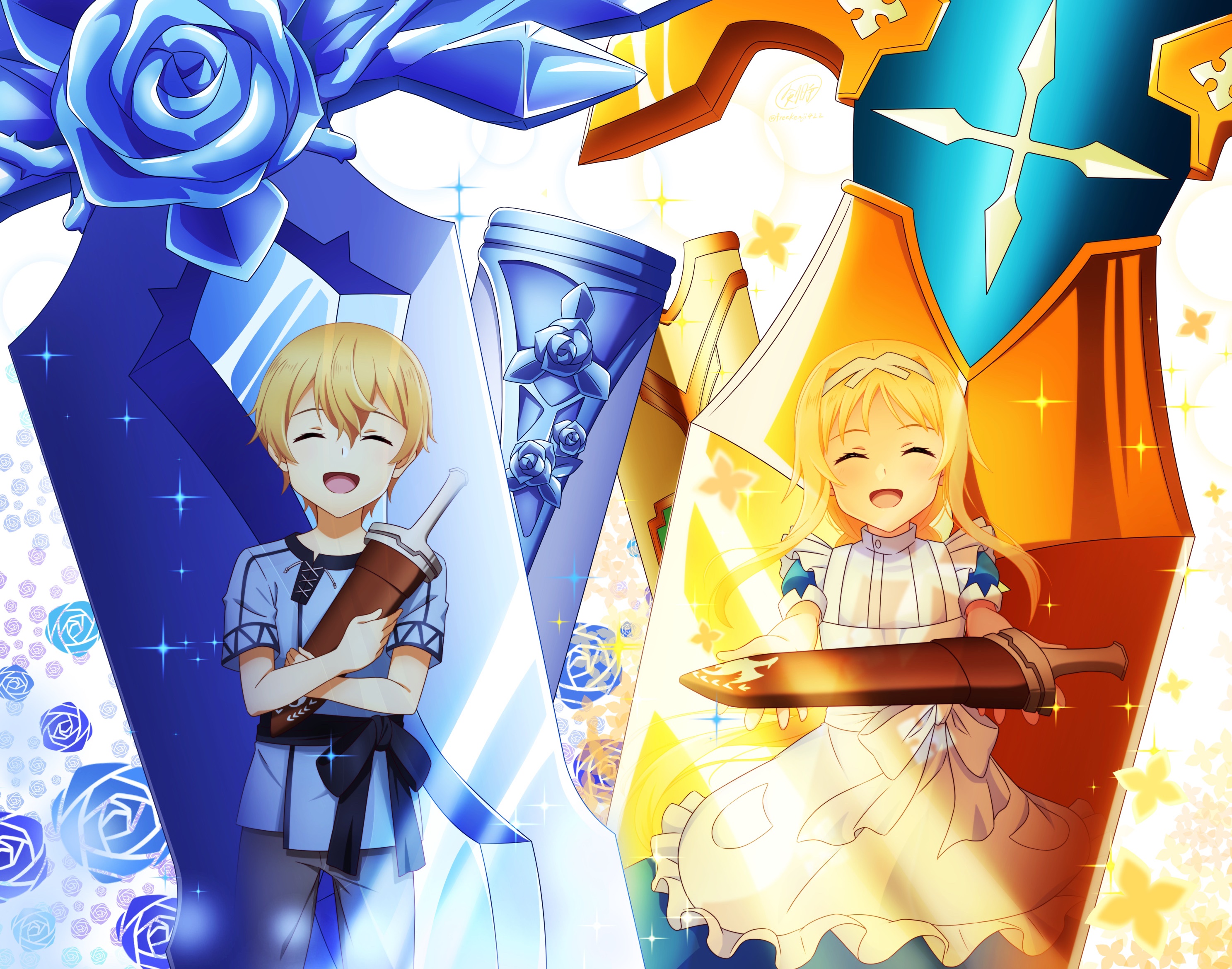 Eugeo and Alice from Sword Art Online HD Wallpaper
