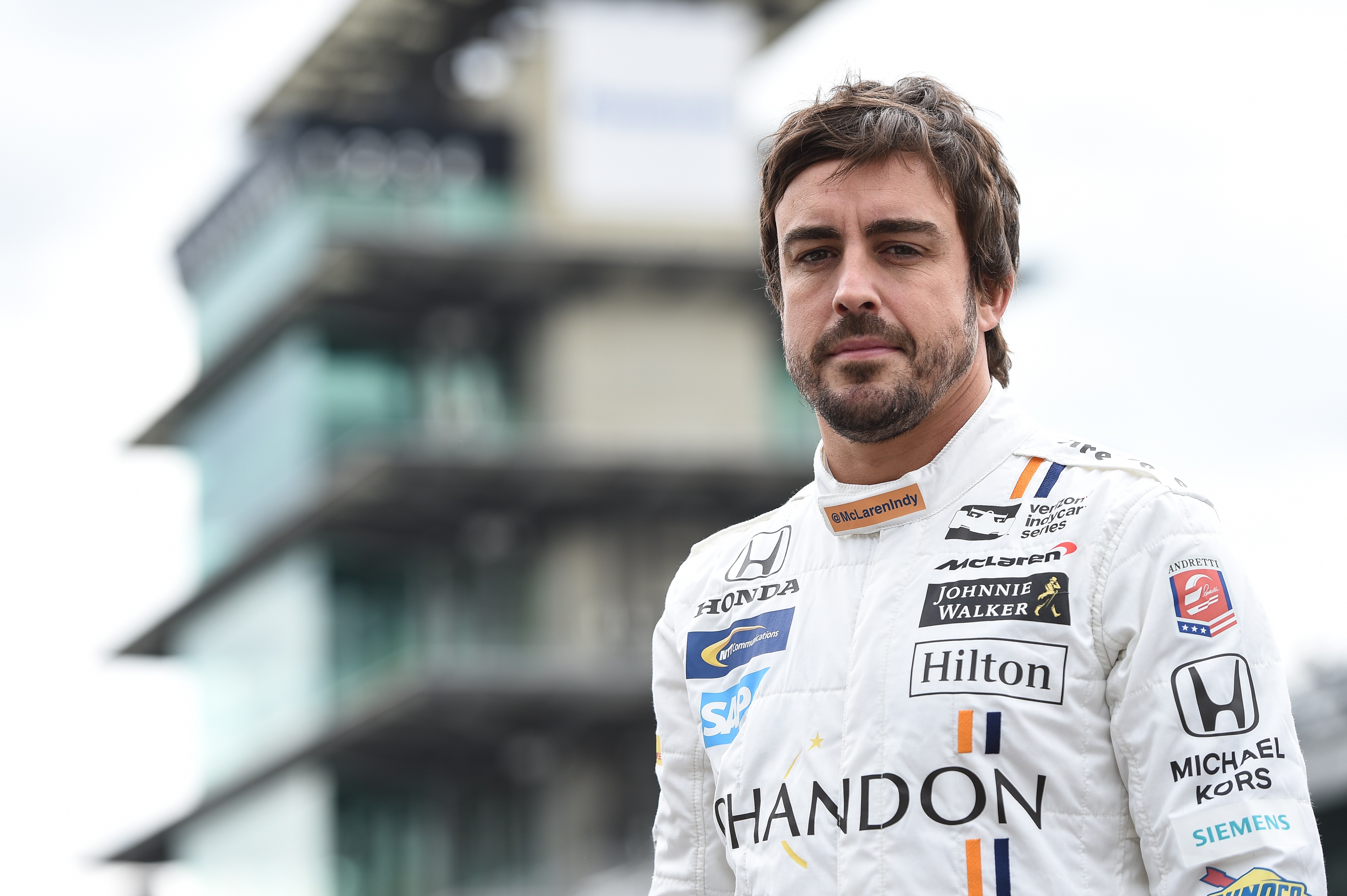 Fernando Alonso in McLaren IndyCar uniform HD Wallpaper