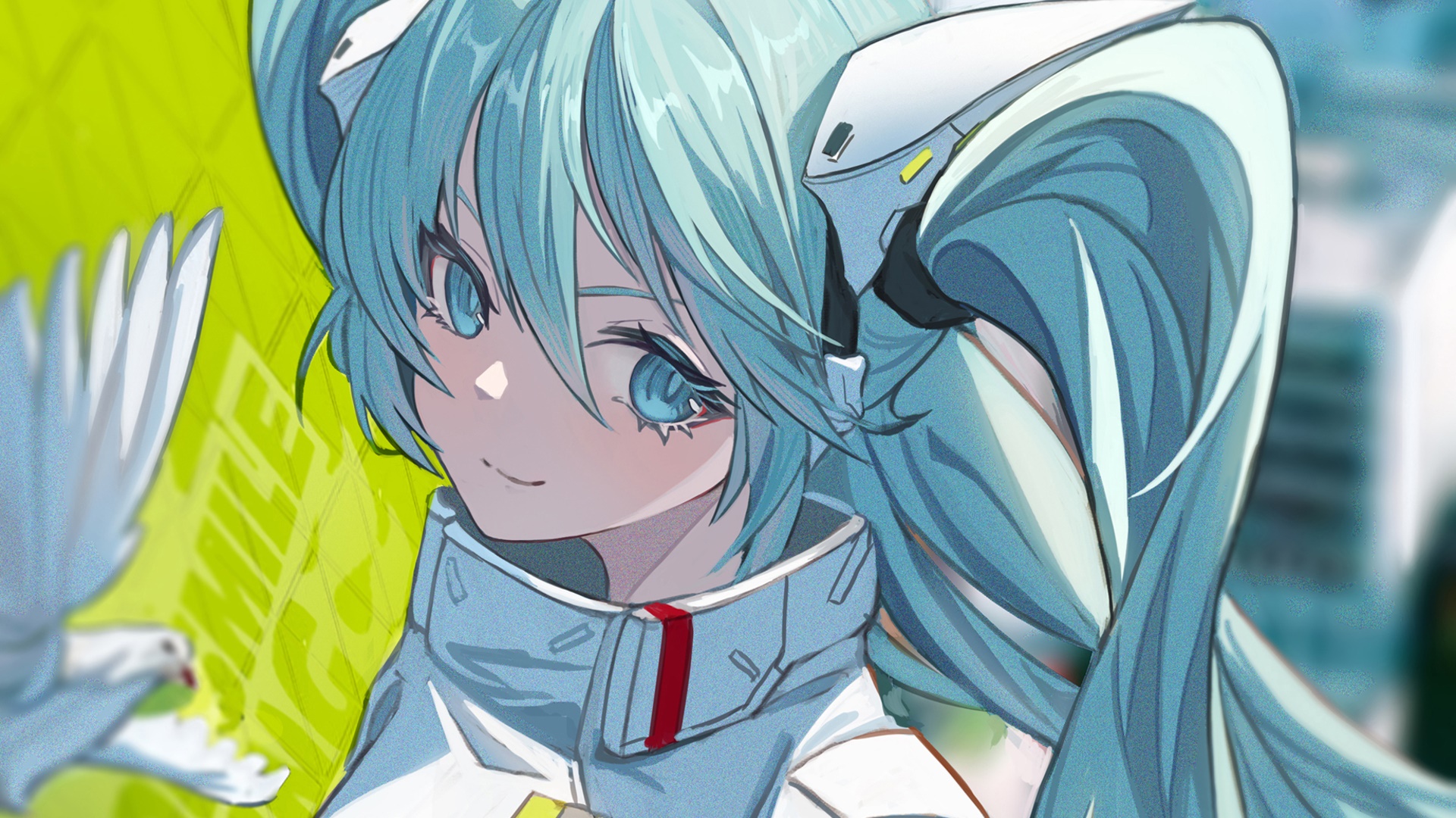 Hatsune Miku from Vocaloid HD Wallpaper