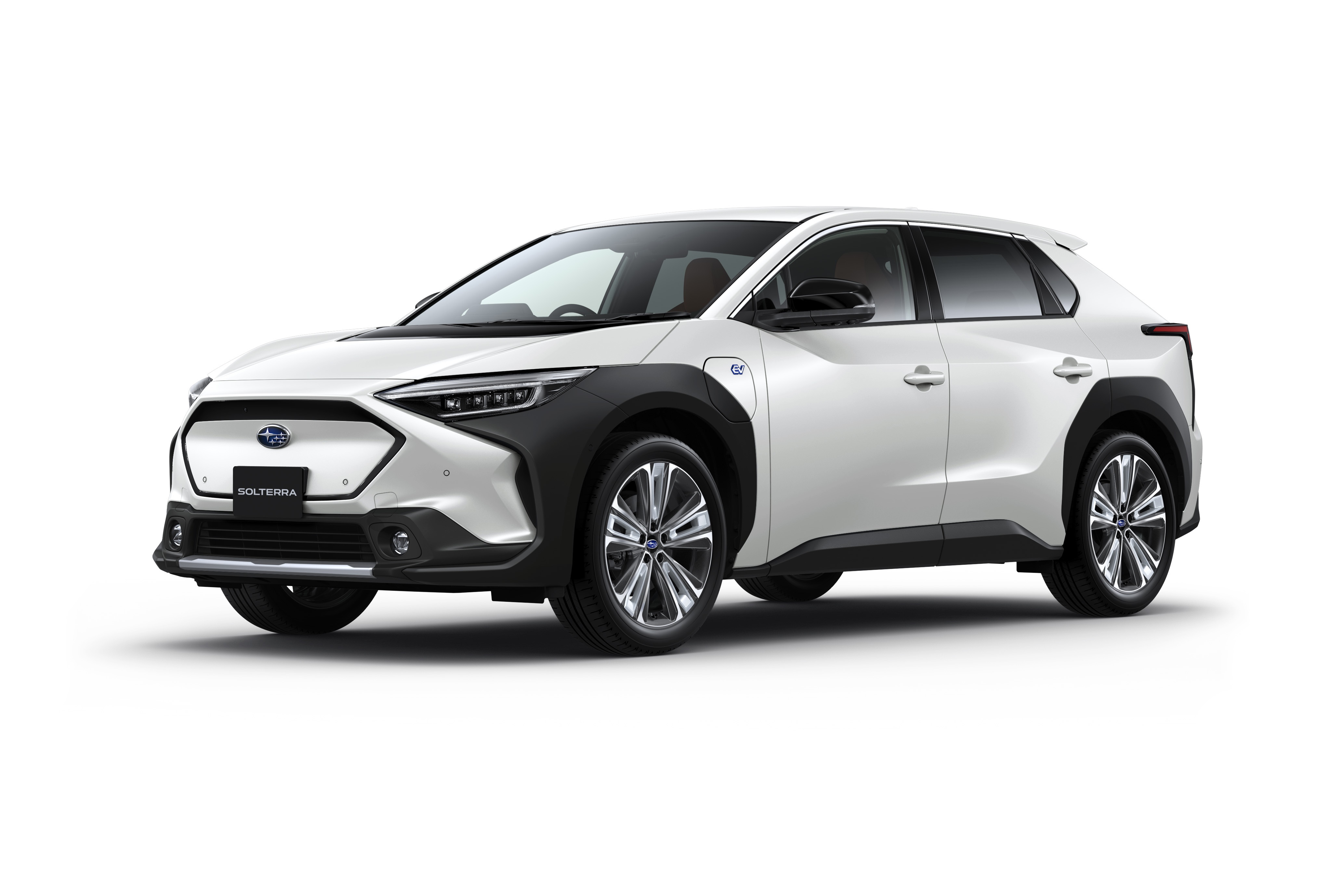 White Subaru Solterra electric SUV 4K HD Wallpaper