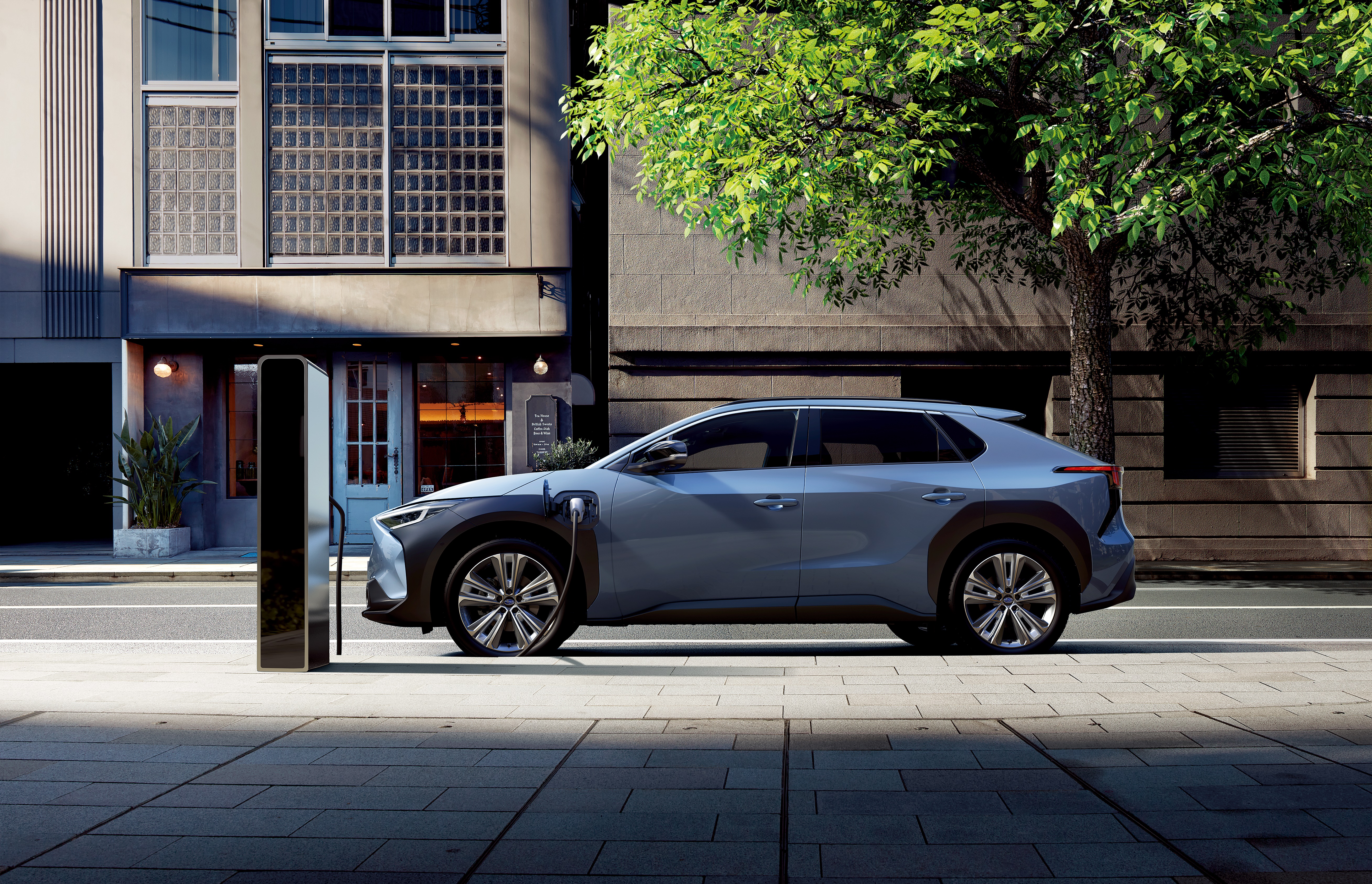 Subaru Solterra 4K electric car charging HD Wallpaper