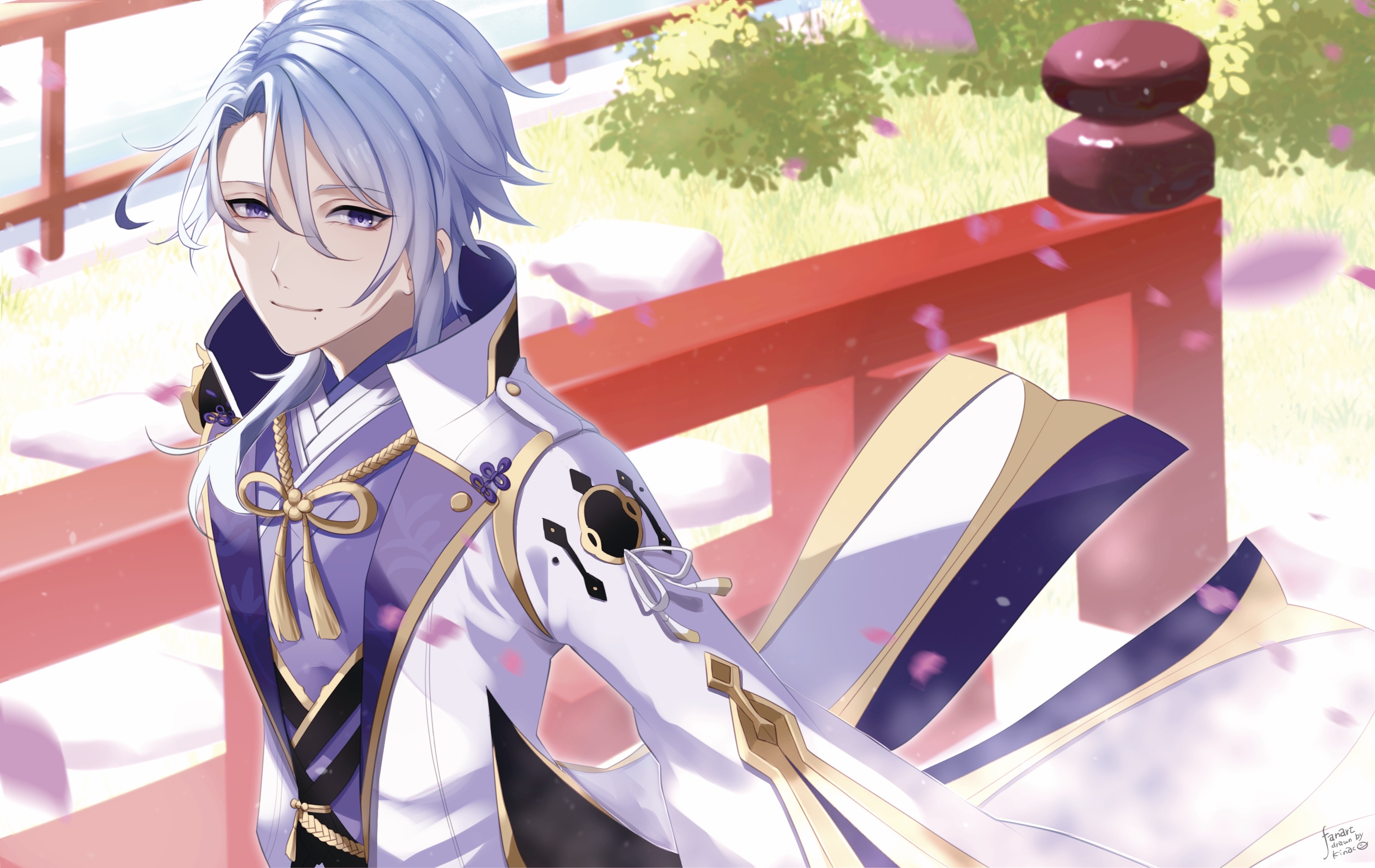 Kamisato Ayato from Genshin Impact HD Wallpaper
