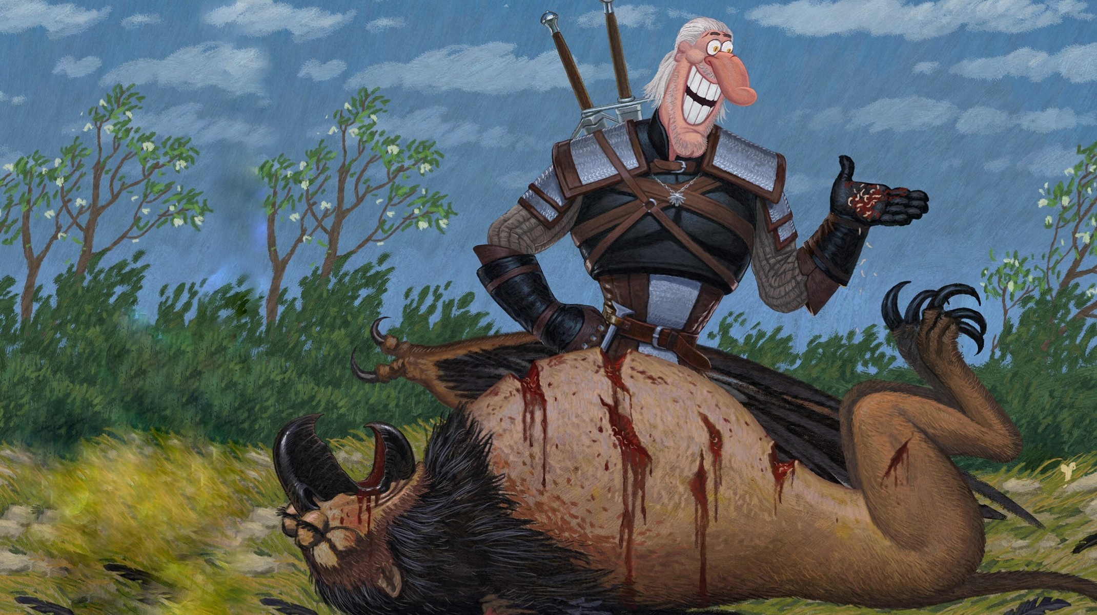 Geralt of Rivia from The Witcher 3: Wild Hunt HD Wallpaper