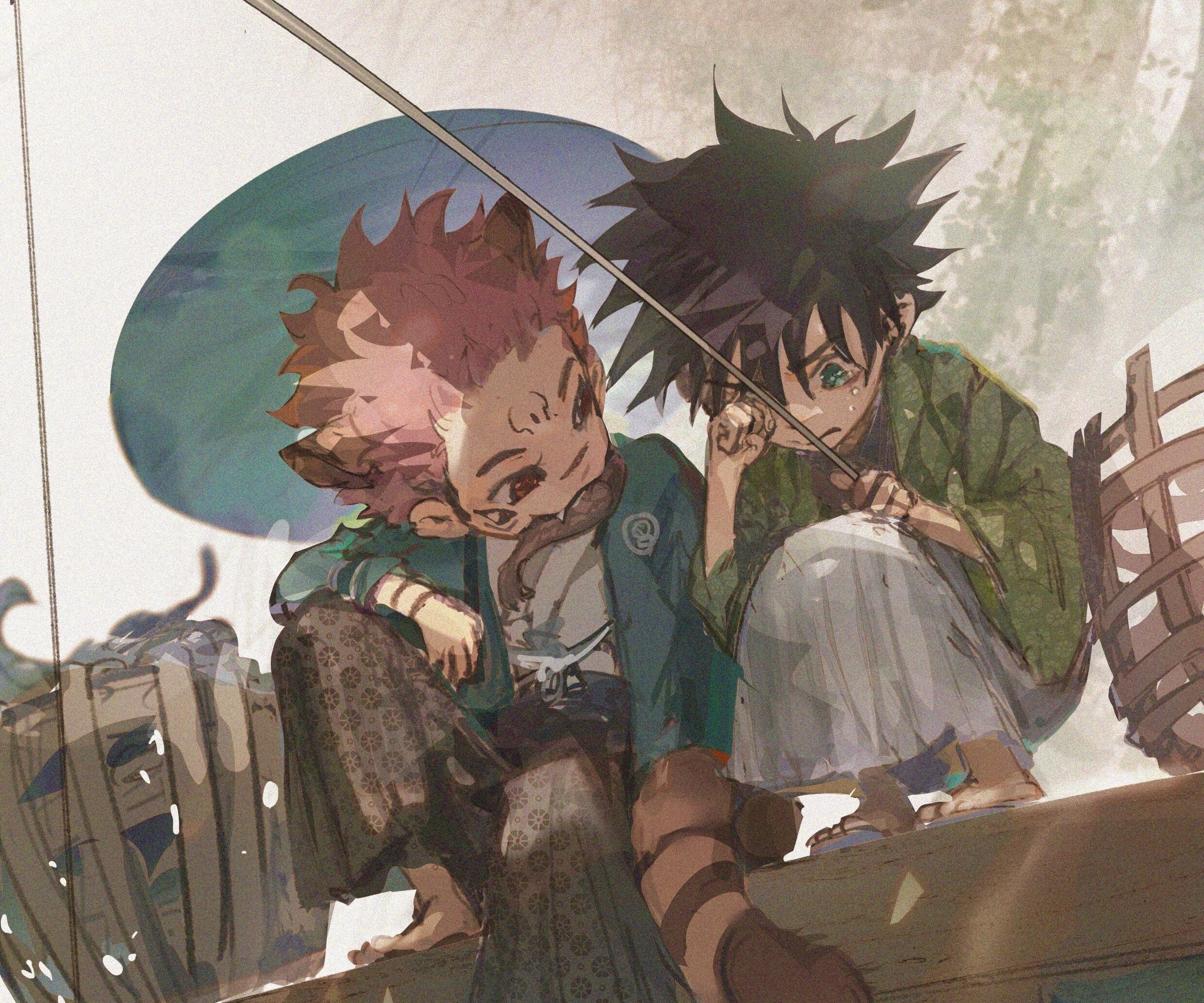 Sukuna and Megumi Fushiguro from Jujutsu Kaisen HD Wallpaper
