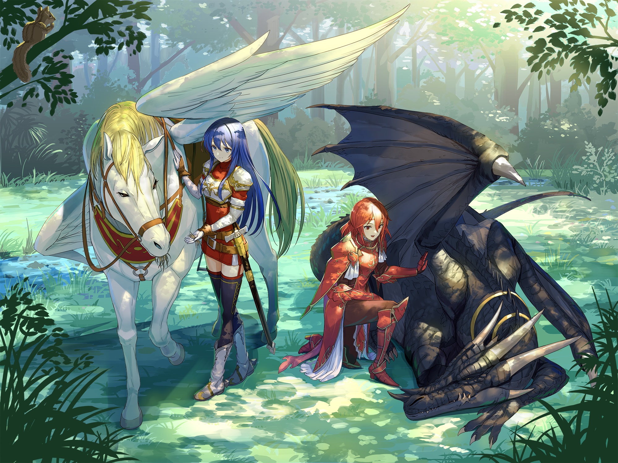 Sheeda and Minerva from Fire Emblem: New Mystery Of The Emblem HD Wallpaper