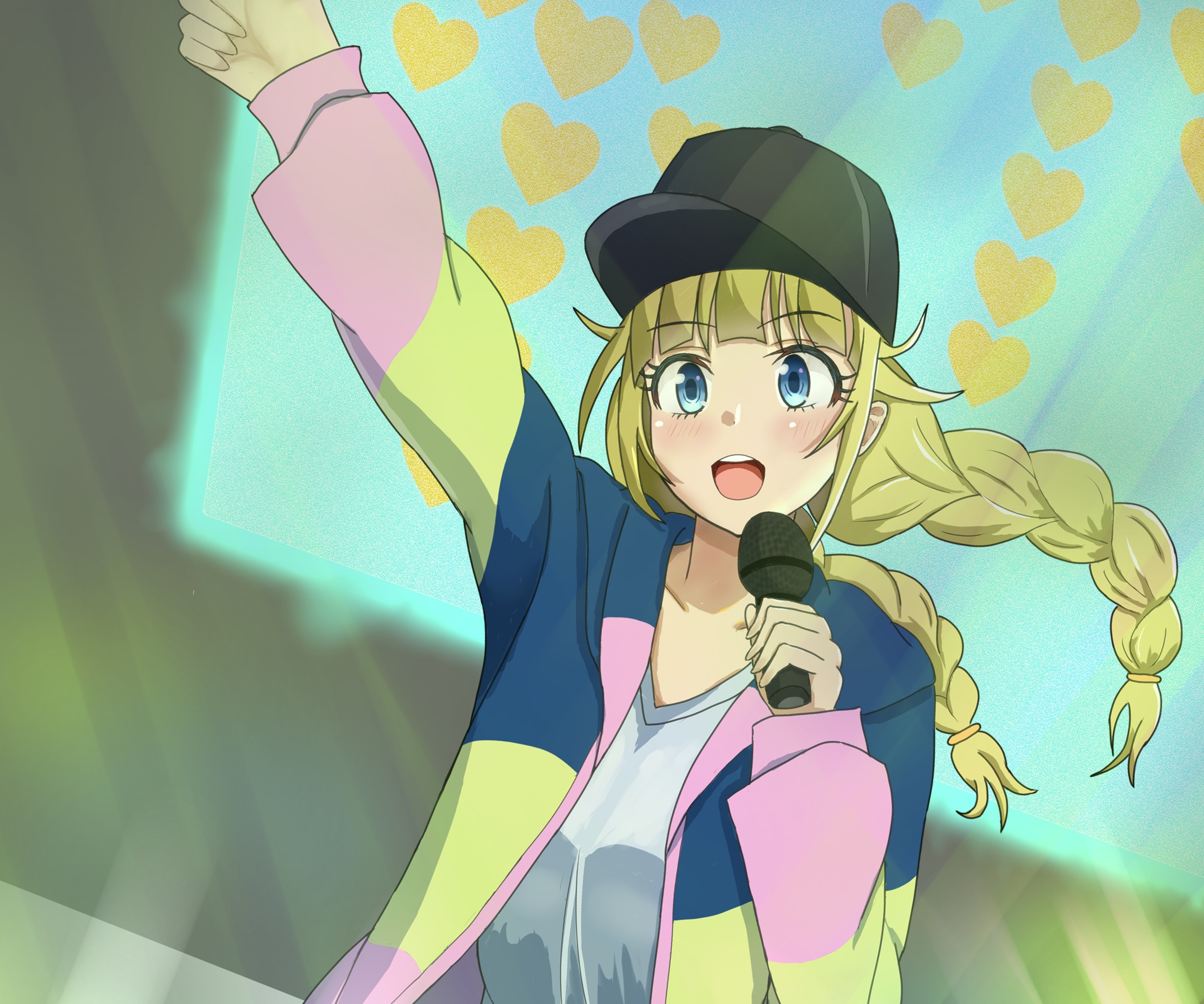 Eiko Tsukimi from Ya Boy Kongming! singing HD Wallpaper