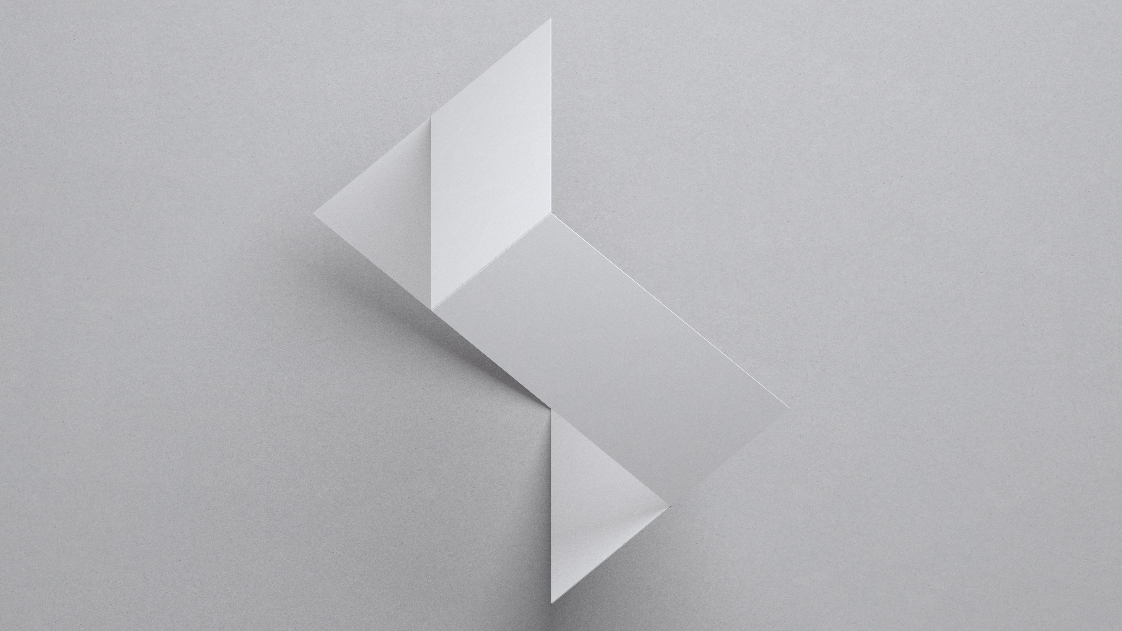 Abstract White Shapes 4K HD Wallpaper