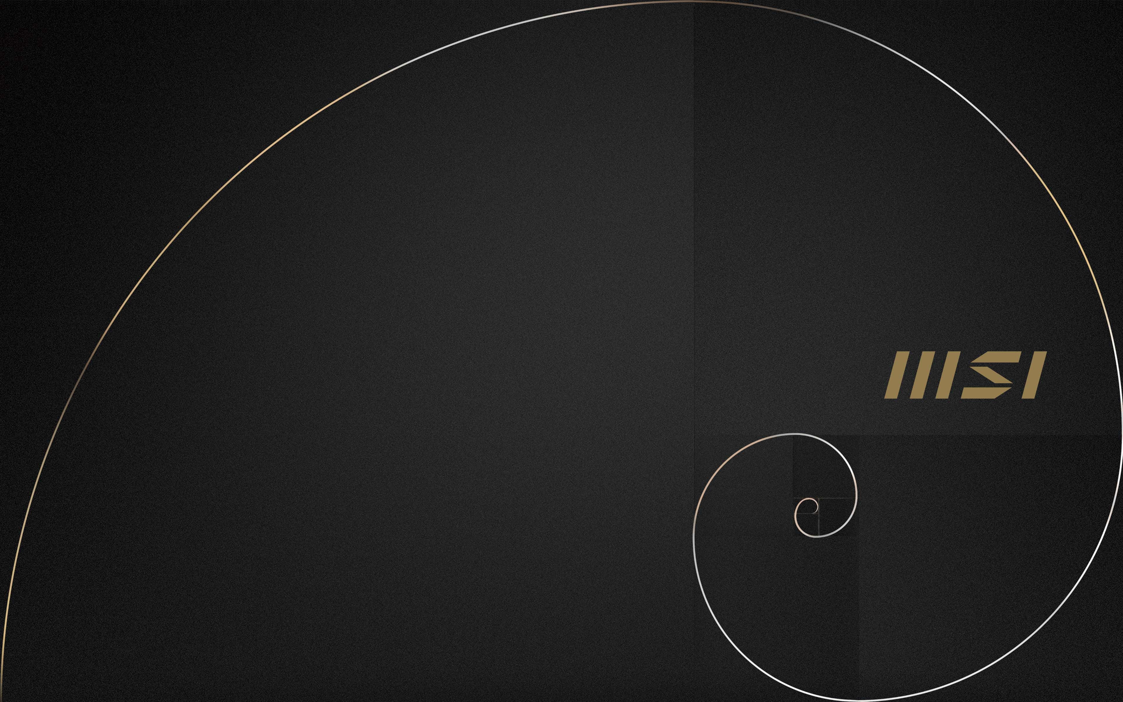 MSI logo with Fibonacci spiral HD Wallpaper