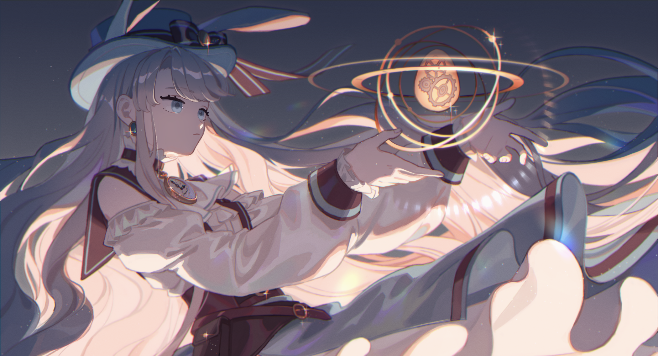 Girl with magical orbs HD Wallpaper