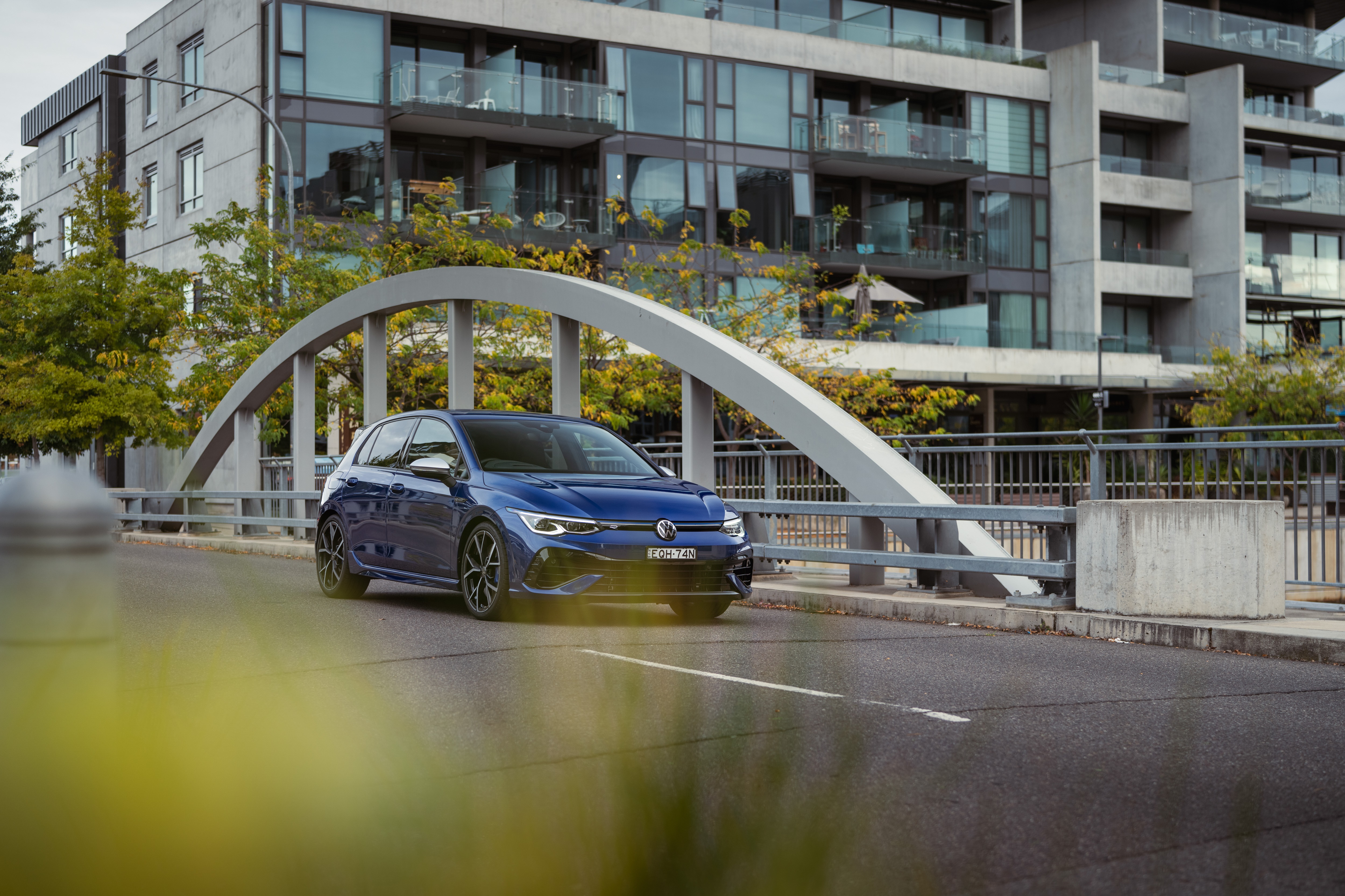 Blue Volkswagen Golf R 4K HD Wallpaper
