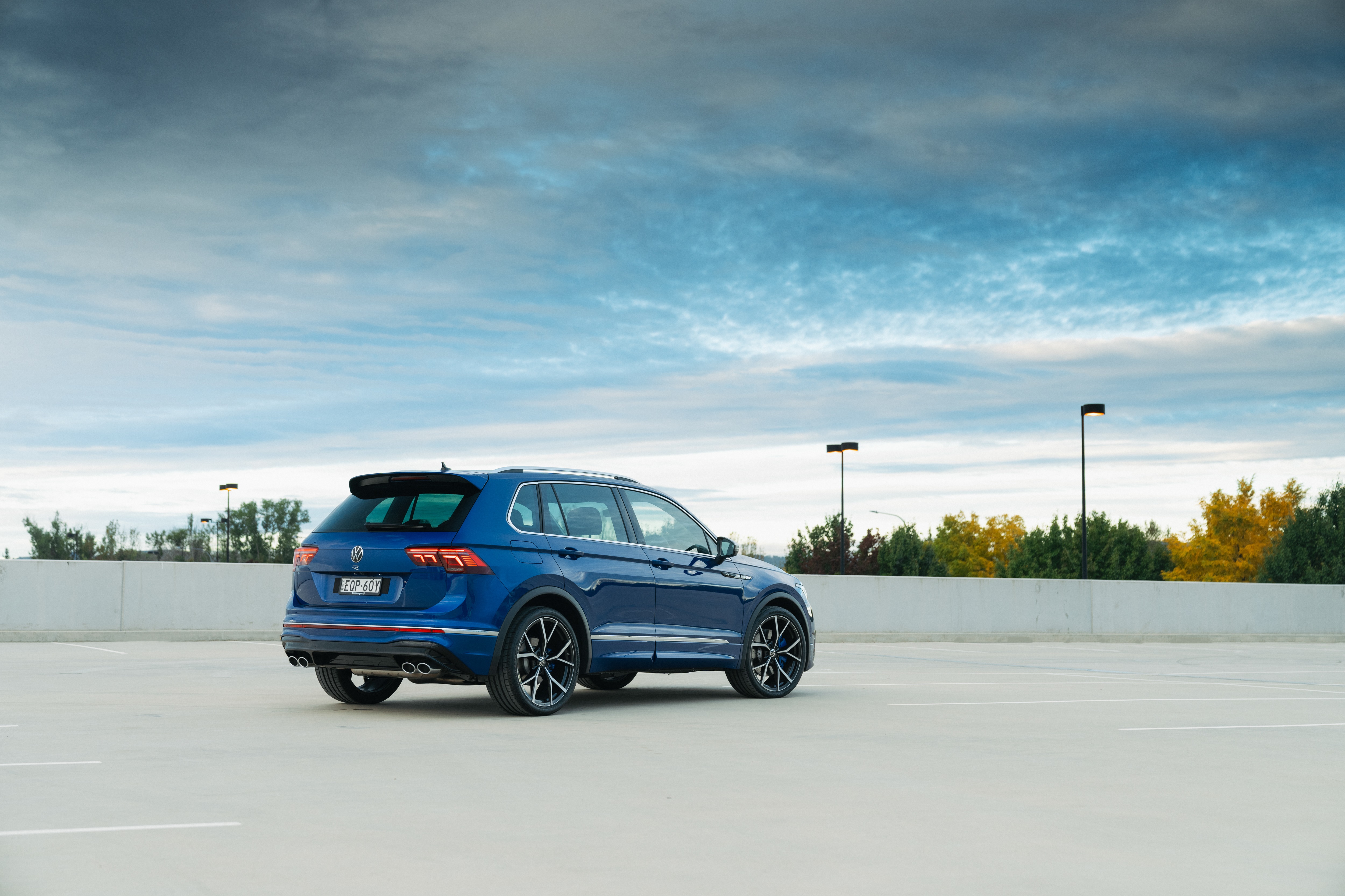 Blue Volkswagen Tiguan R 4K HD Wallpaper