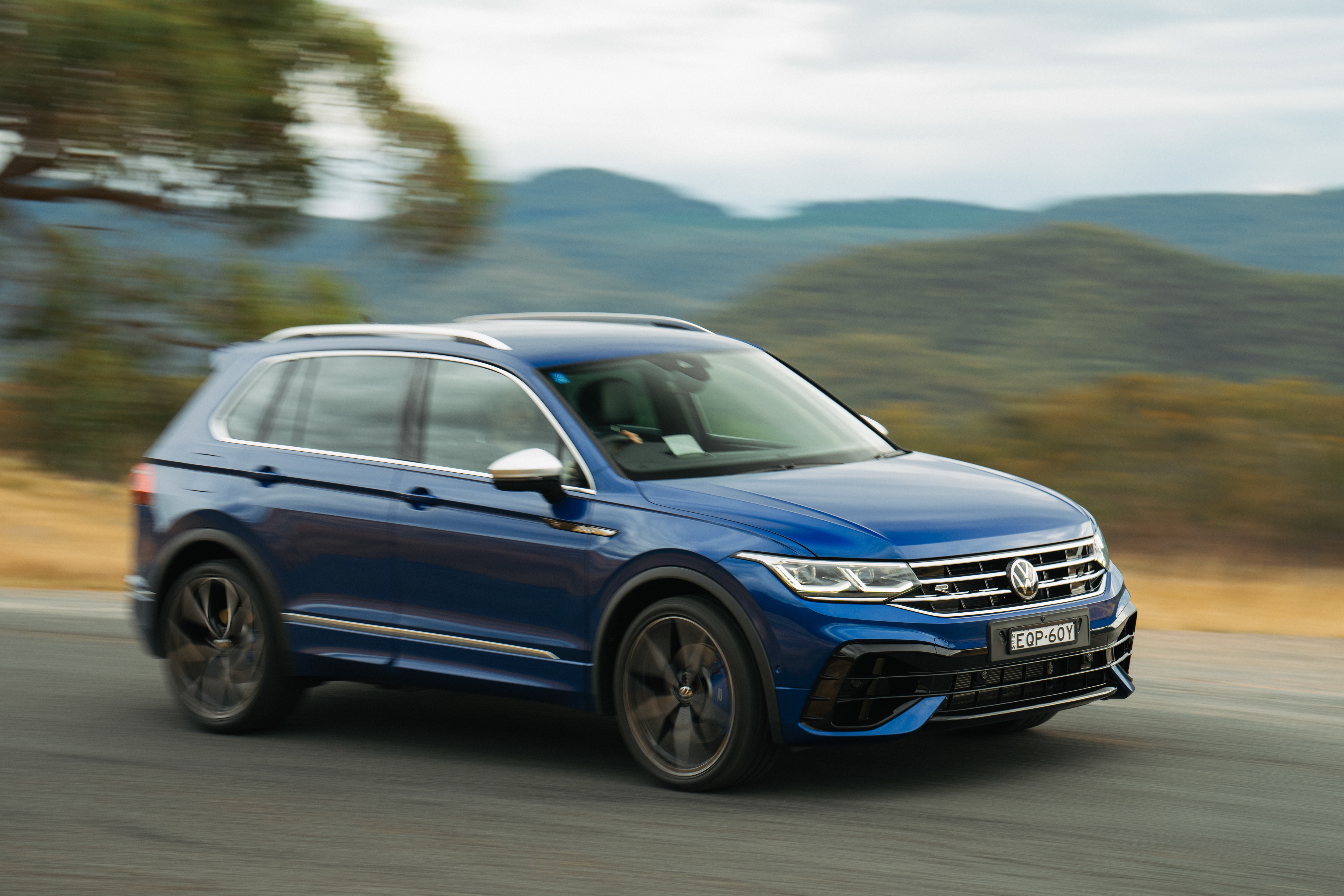 Blue Volkswagen Tiguan R 4K HD Wallpaper