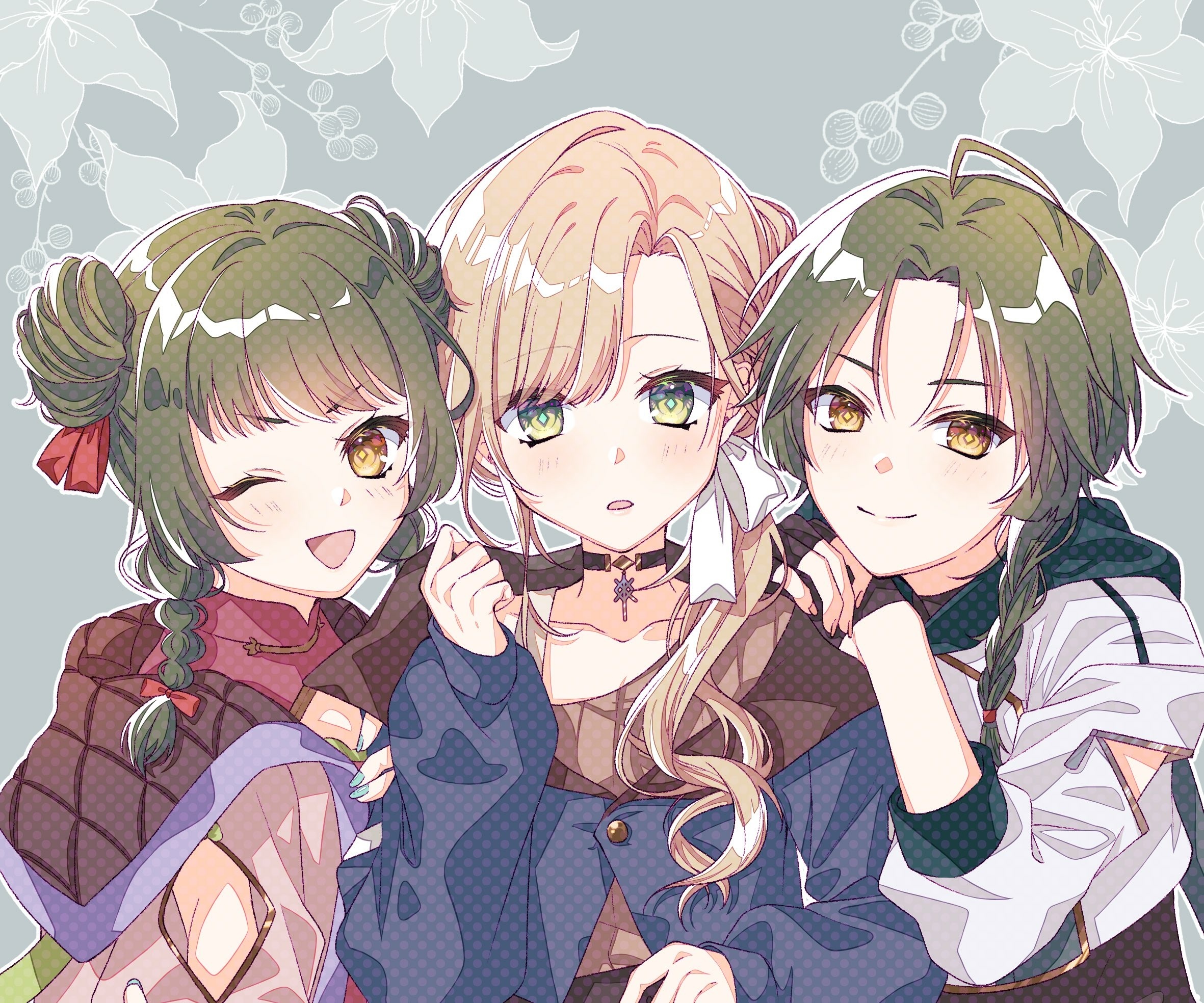 Fei, Liliana Adornato, and Lan from Piofiōre No Banshō HD Wallpaper