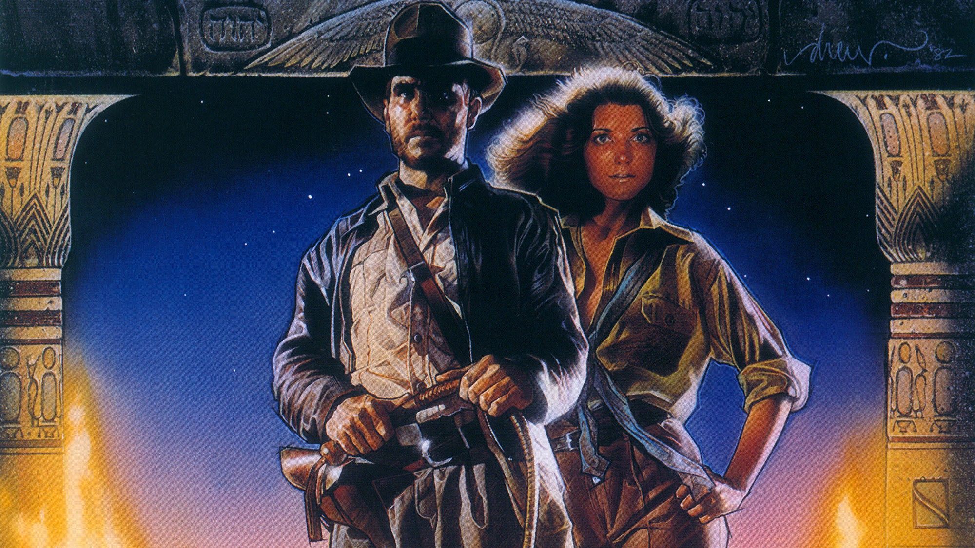 Indiana Jones and Marion Ravenwood from Raiders of the Lost Ark HD Wallpaper