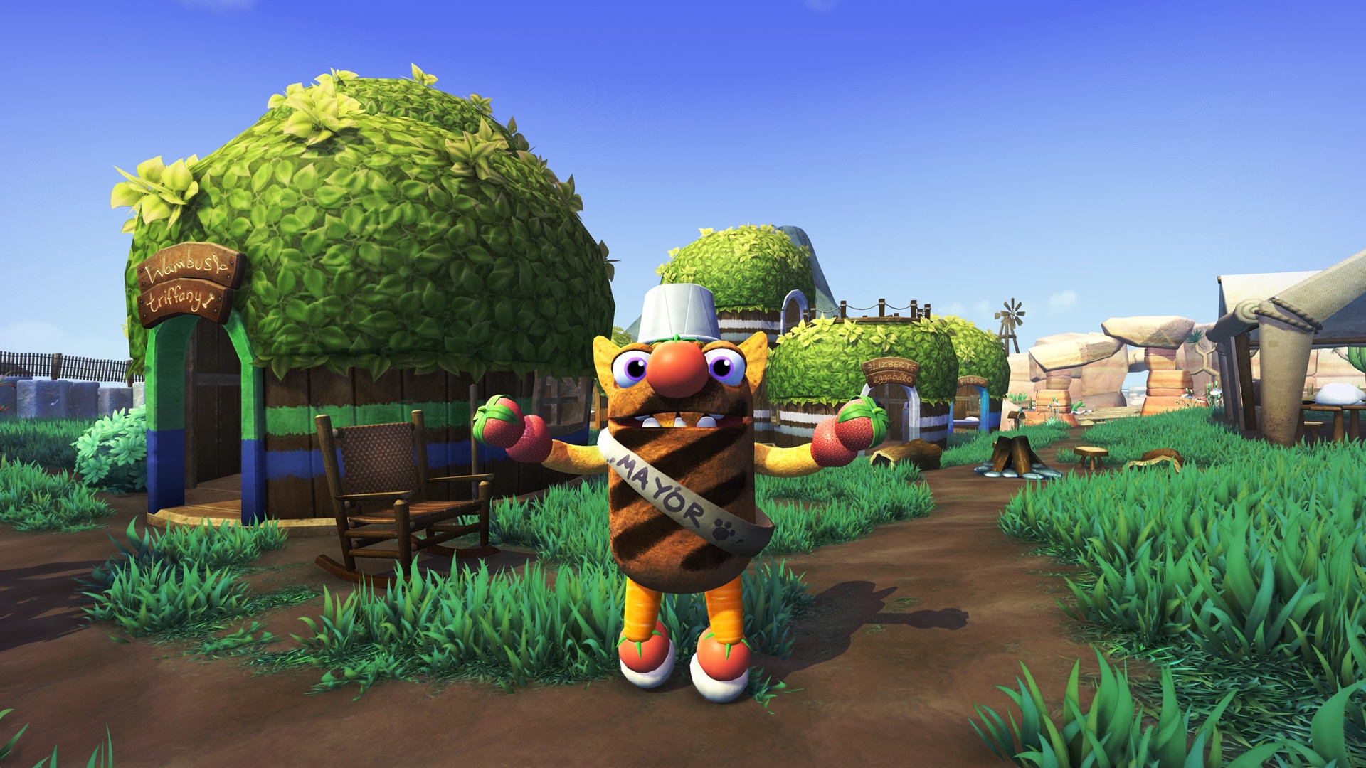 Bugsnax: Mayor Strabby in Snaktooth Island HD Wallpaper