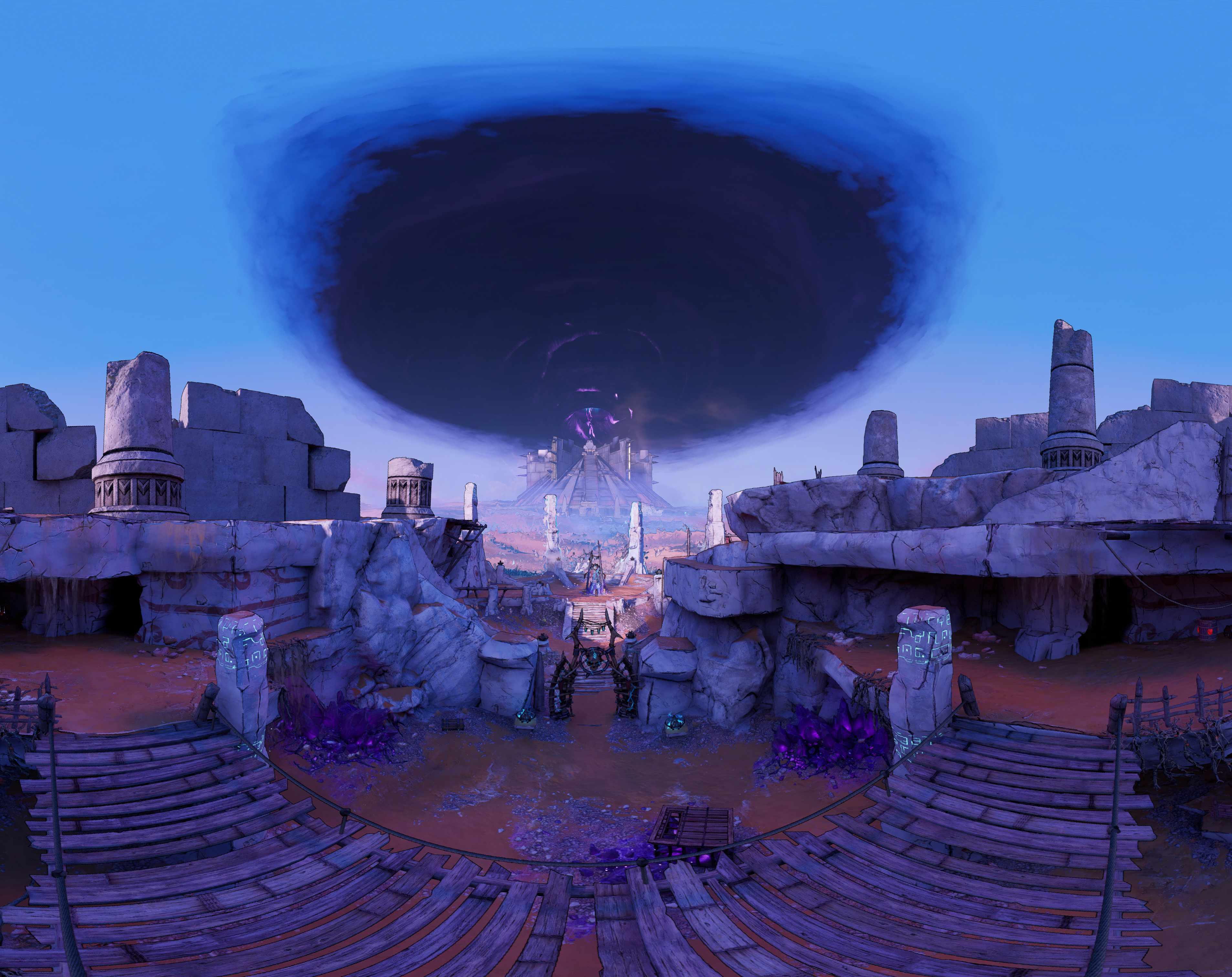 Tiny Tina's Wonderlands ruins with dark vortex HD Wallpaper