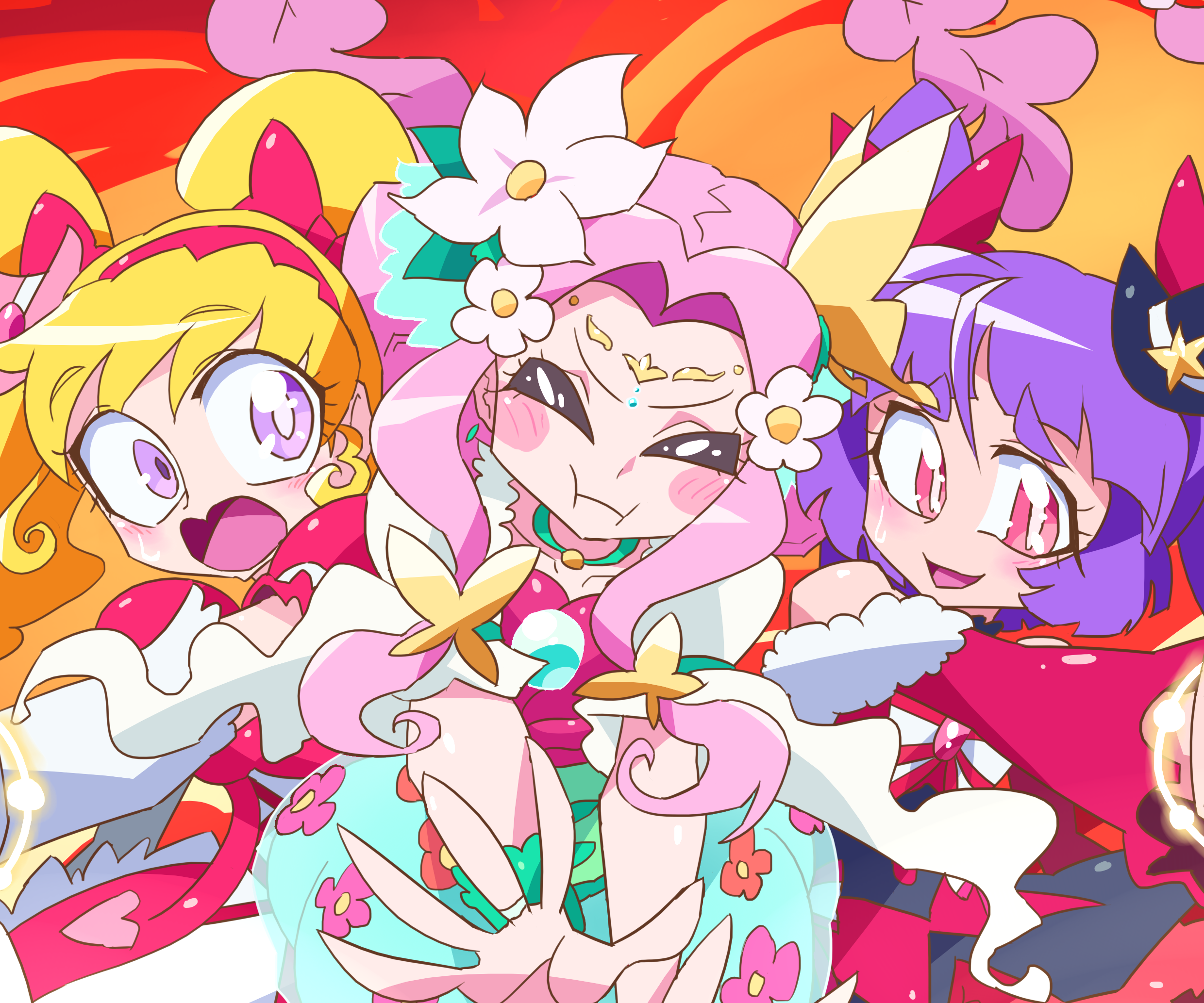 Mahoutsukai PreCure! Asahina Mirai, Izayoi Riko, Hanami Kotoha HD Wallpaper