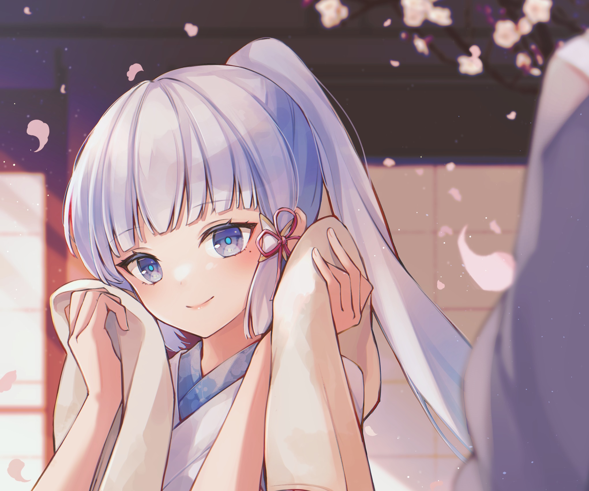 Kamisato Ayaka from Genshin Impact HD Wallpaper