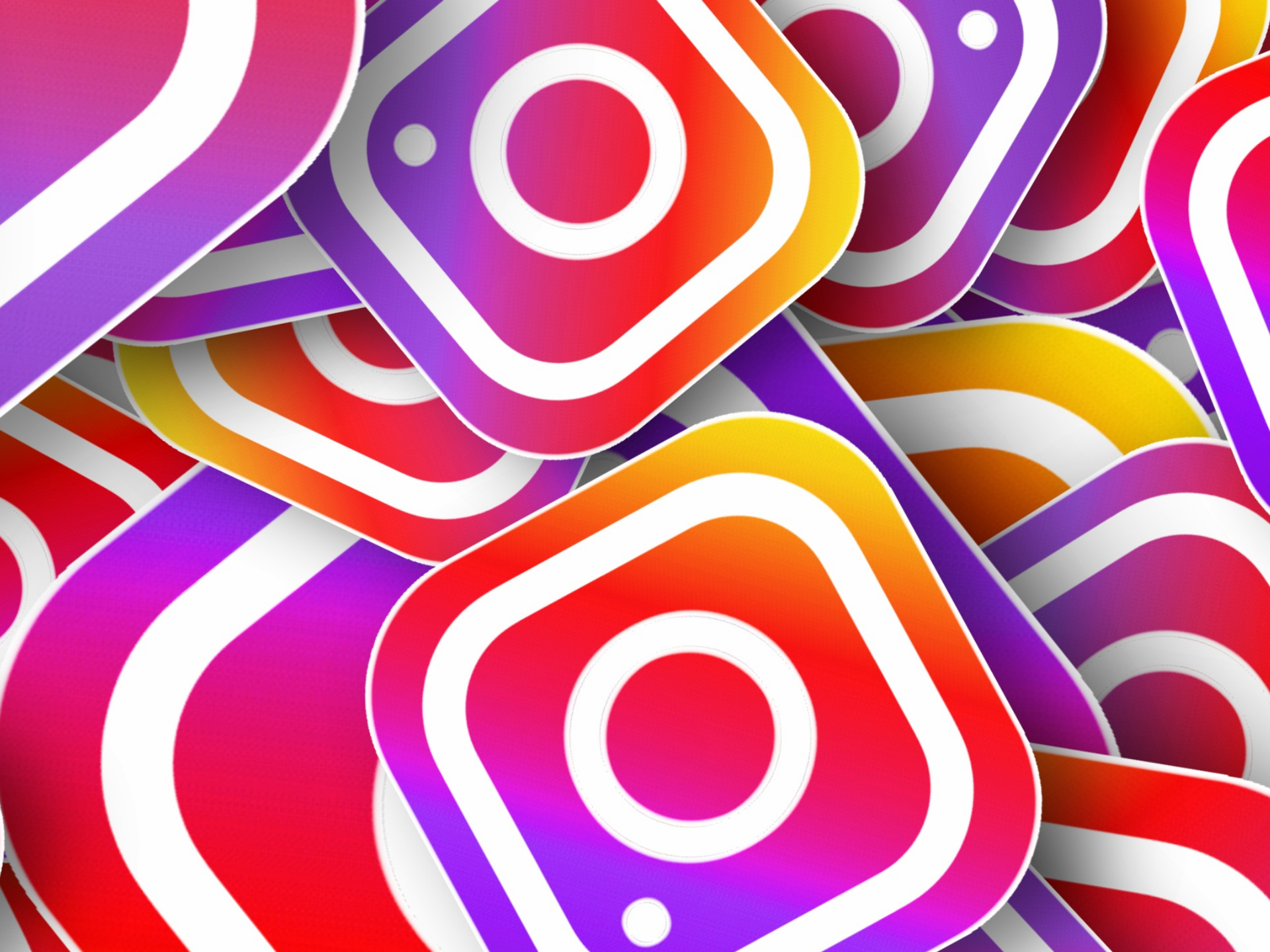 Instagram logo icons gradient pattern HD Wallpaper