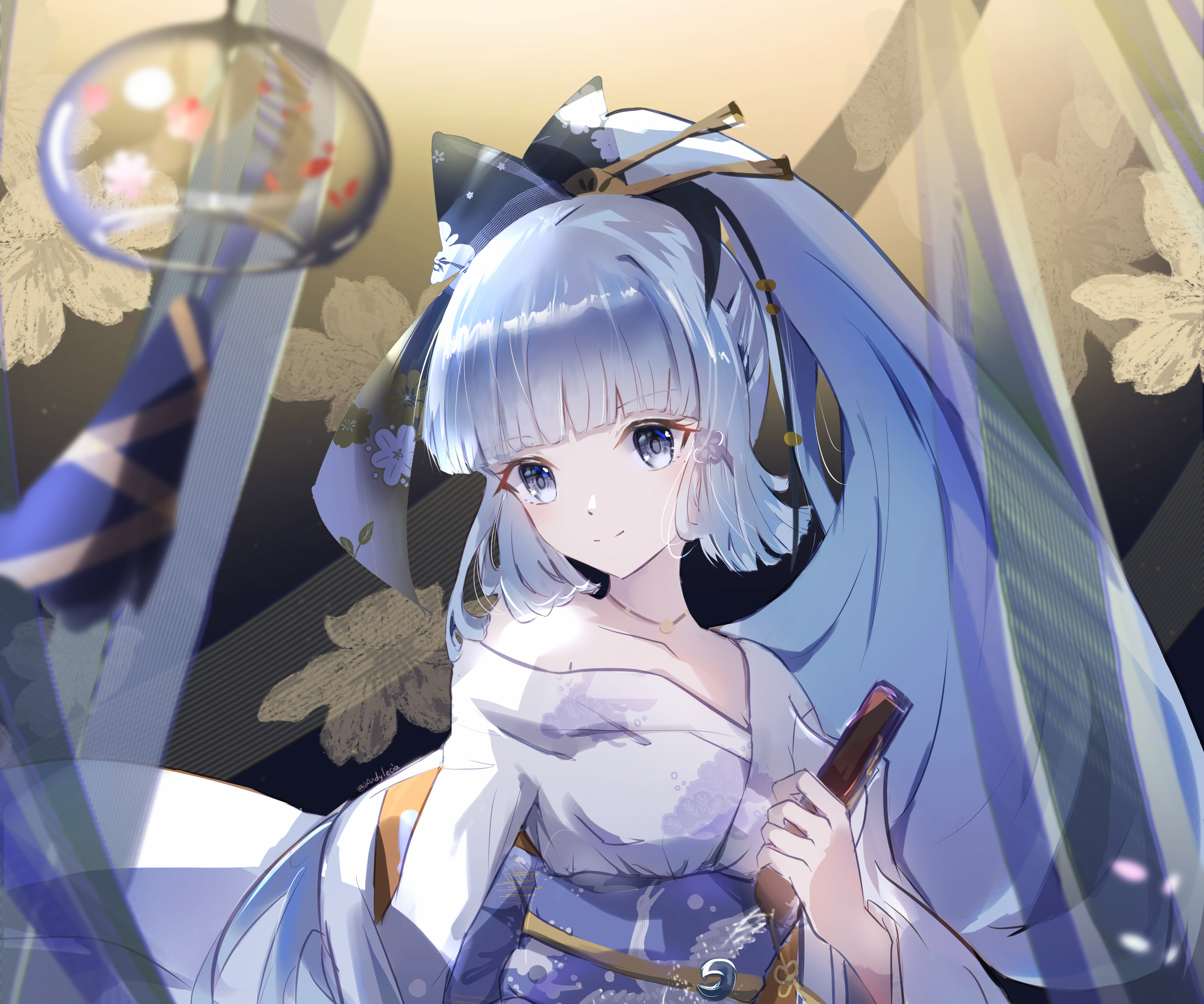 Kamisato Ayaka from Genshin Impact HD Wallpaper