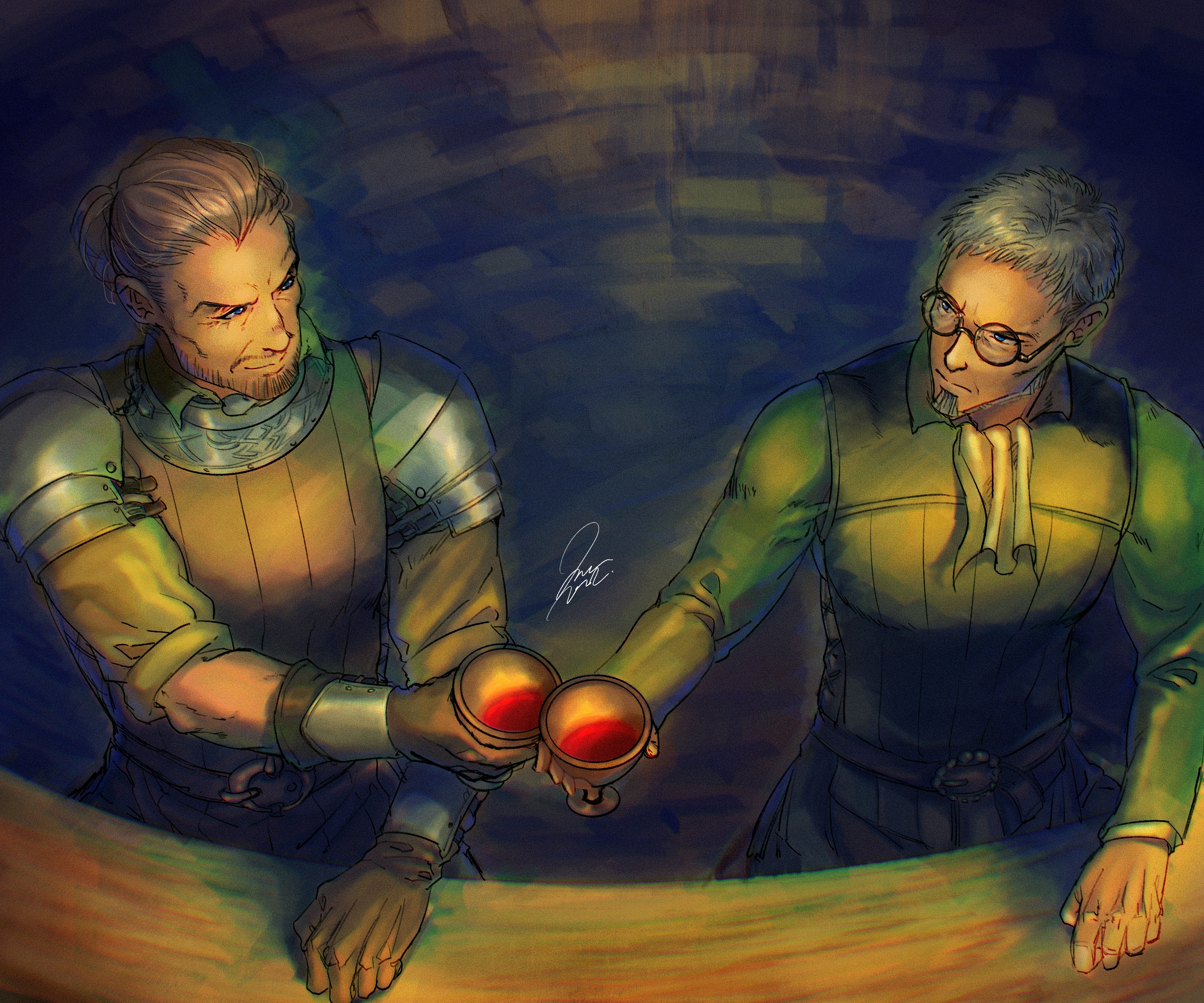 Benedict Pascal and Erador Ballentine from Triangle Strategy HD Wallpaper