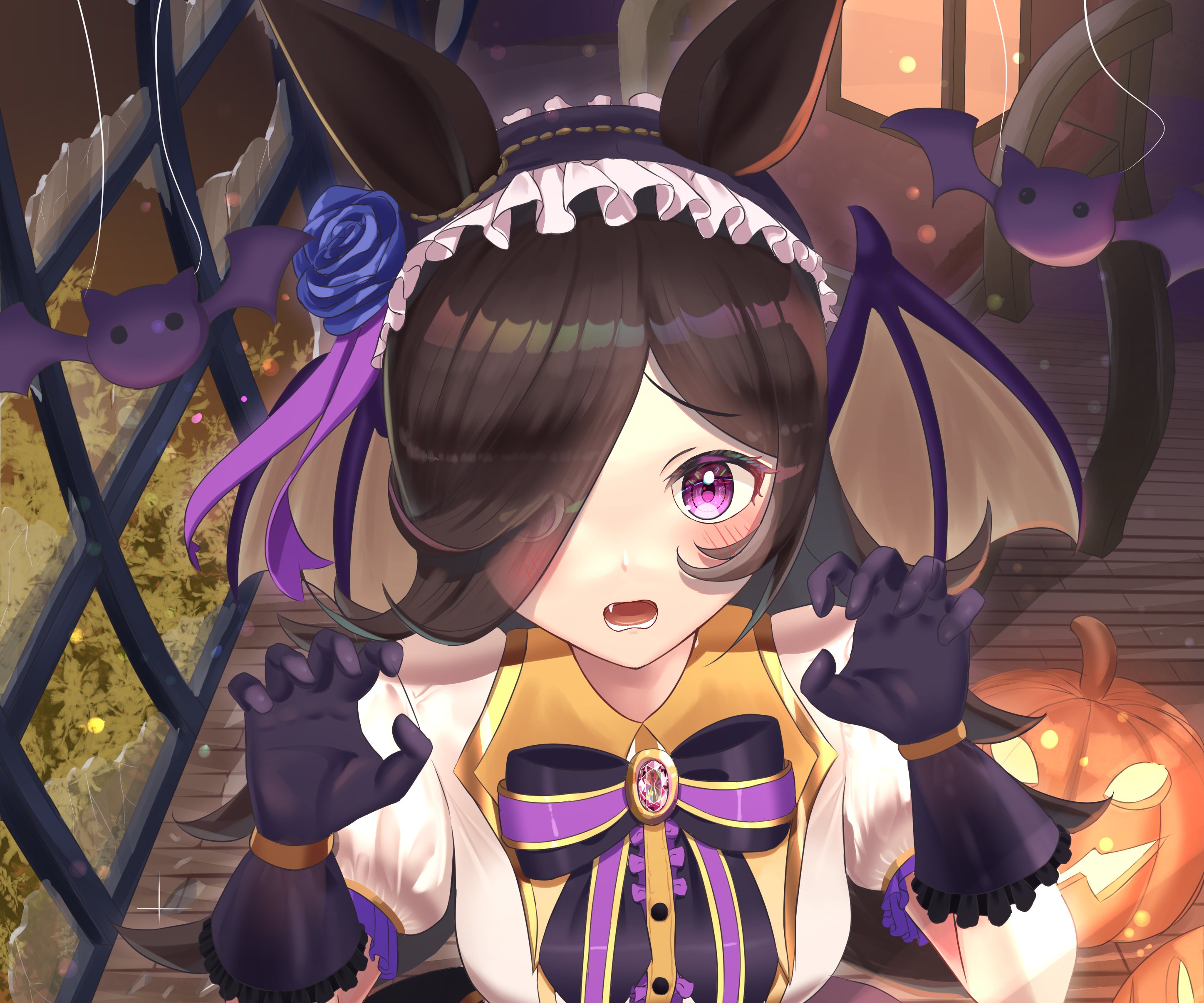 Rice Shower from Uma Musume: Pretty Derby Halloween HD Wallpaper