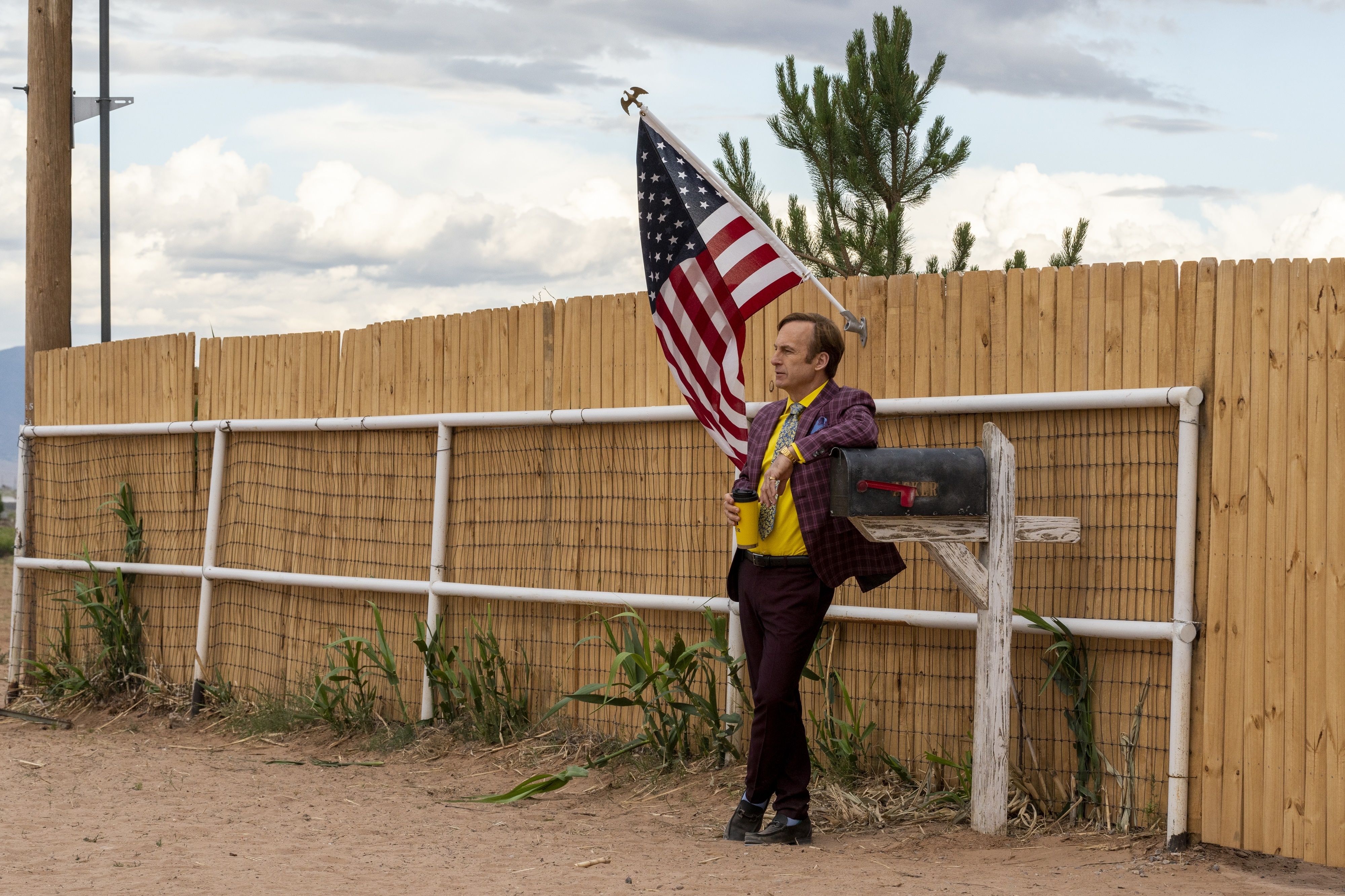 Saul Goodman from Better Call Saul with American flag HD Wallpaper