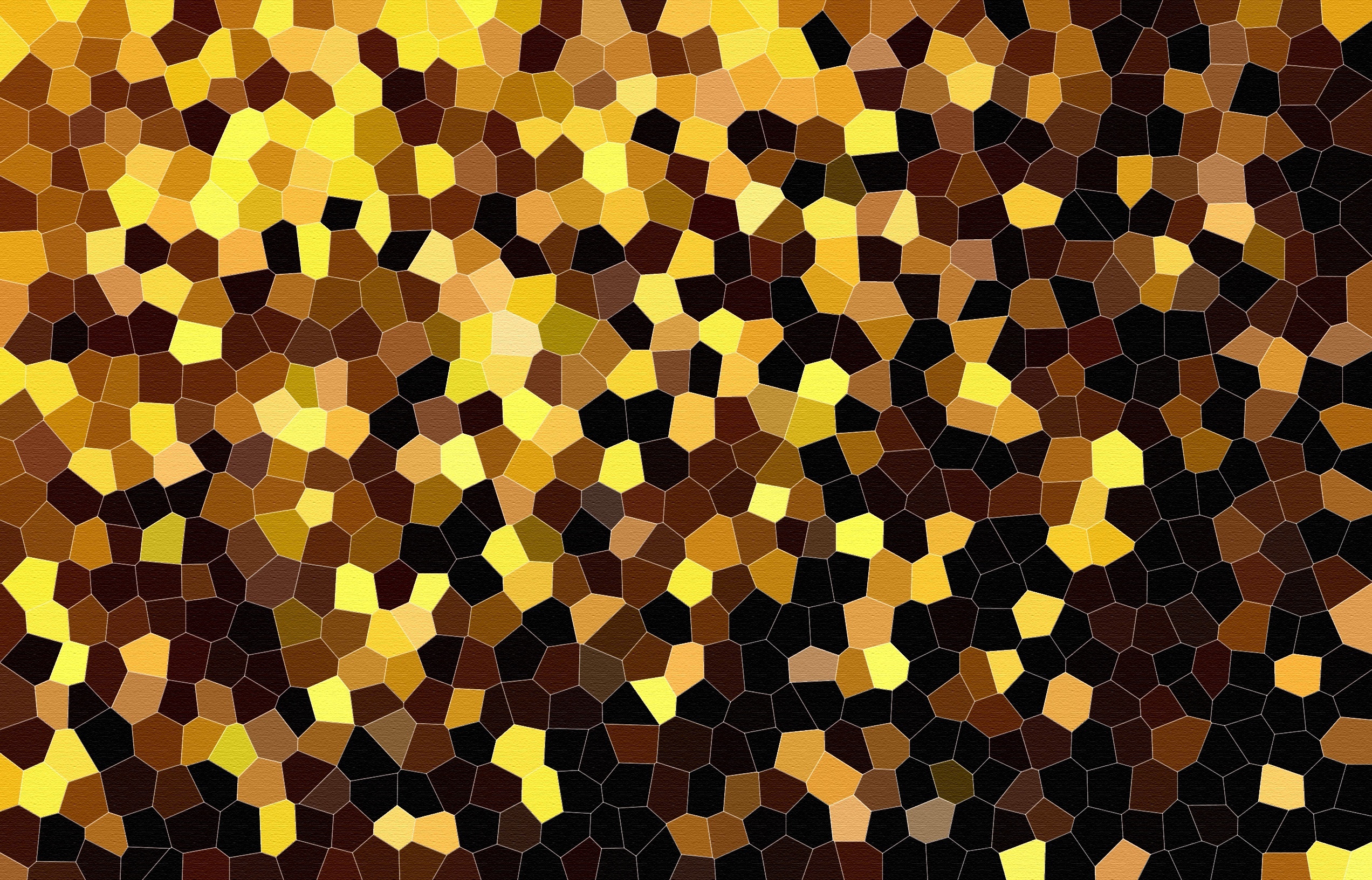 Abstract mosaic pattern with yellow and brown colors HD Wallpaper