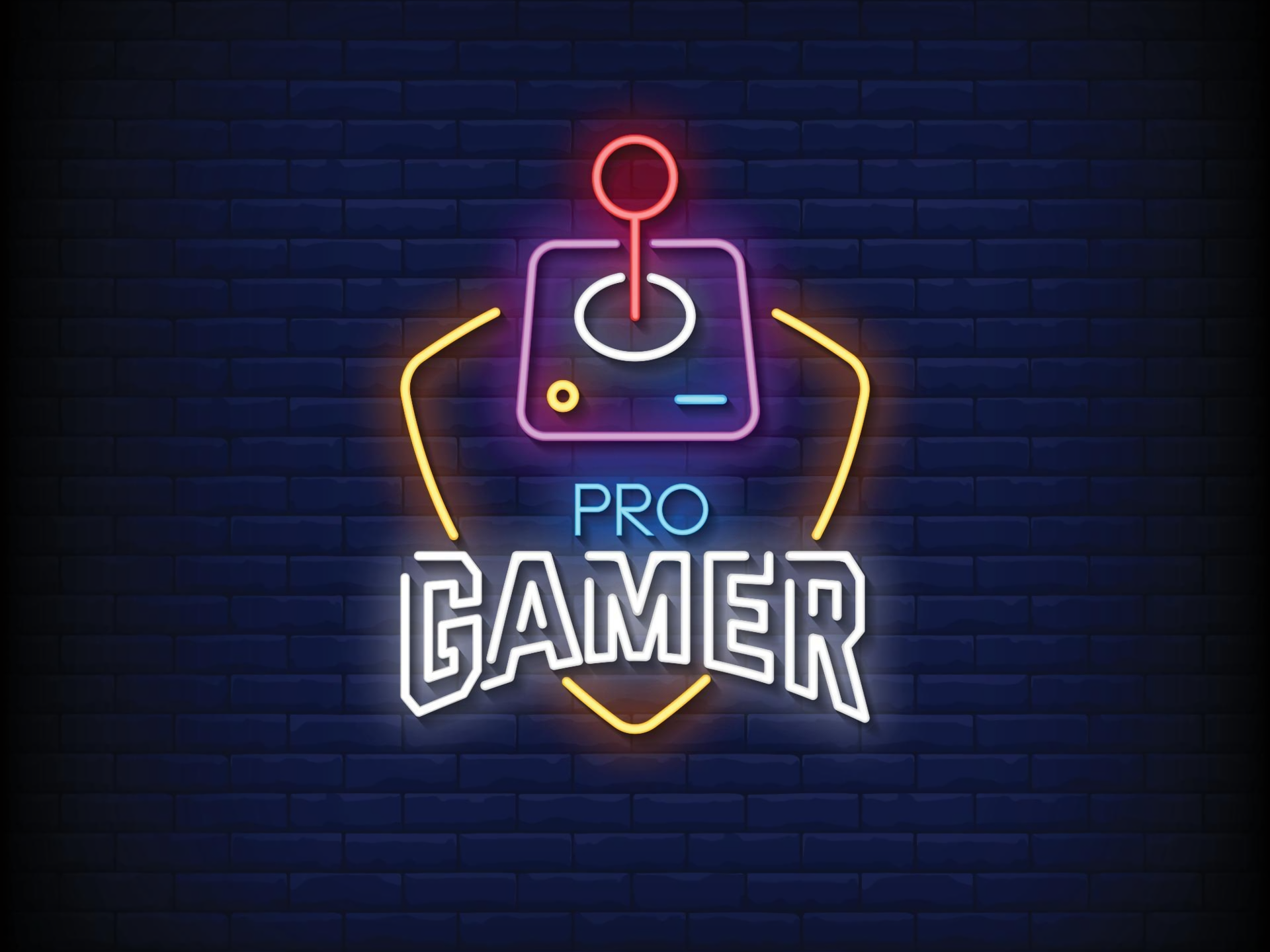 Pro Gamer Neon Sign HD Wallpaper