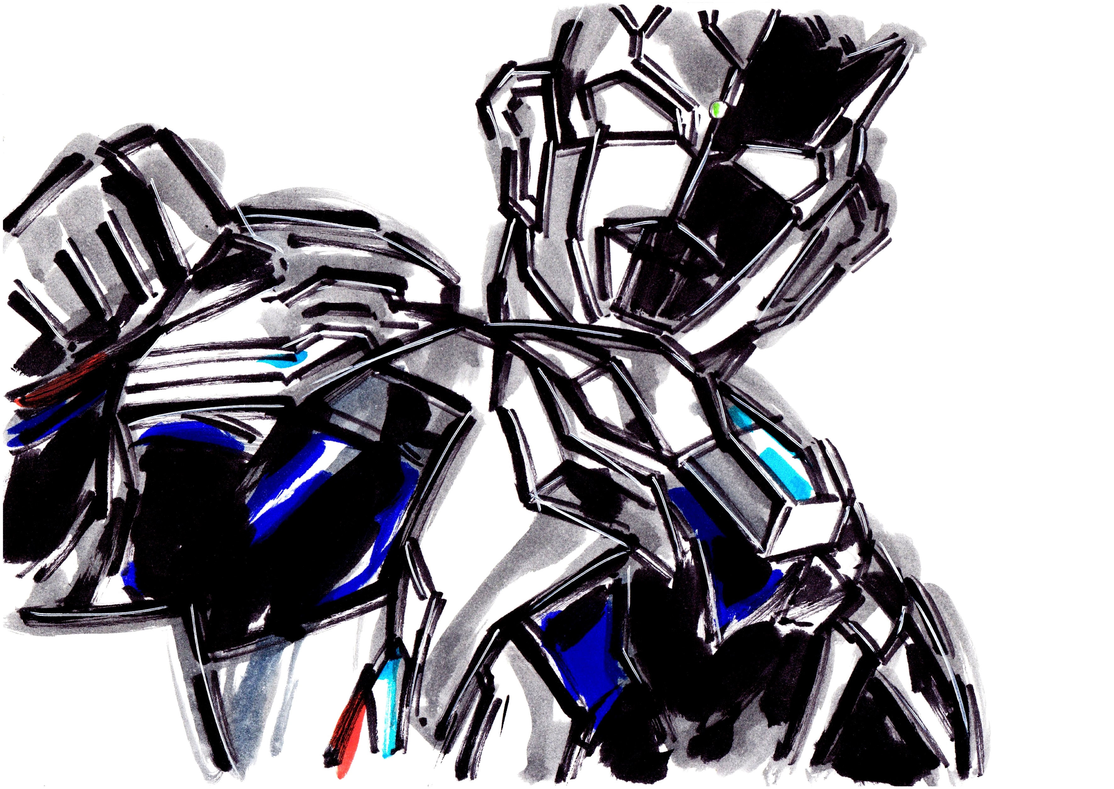 Two Ultraman characters in a close embrace HD Wallpaper