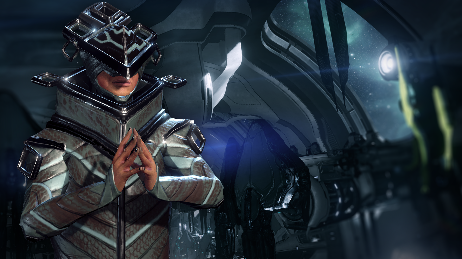 Warframe character in ornate armor HD Wallpaper