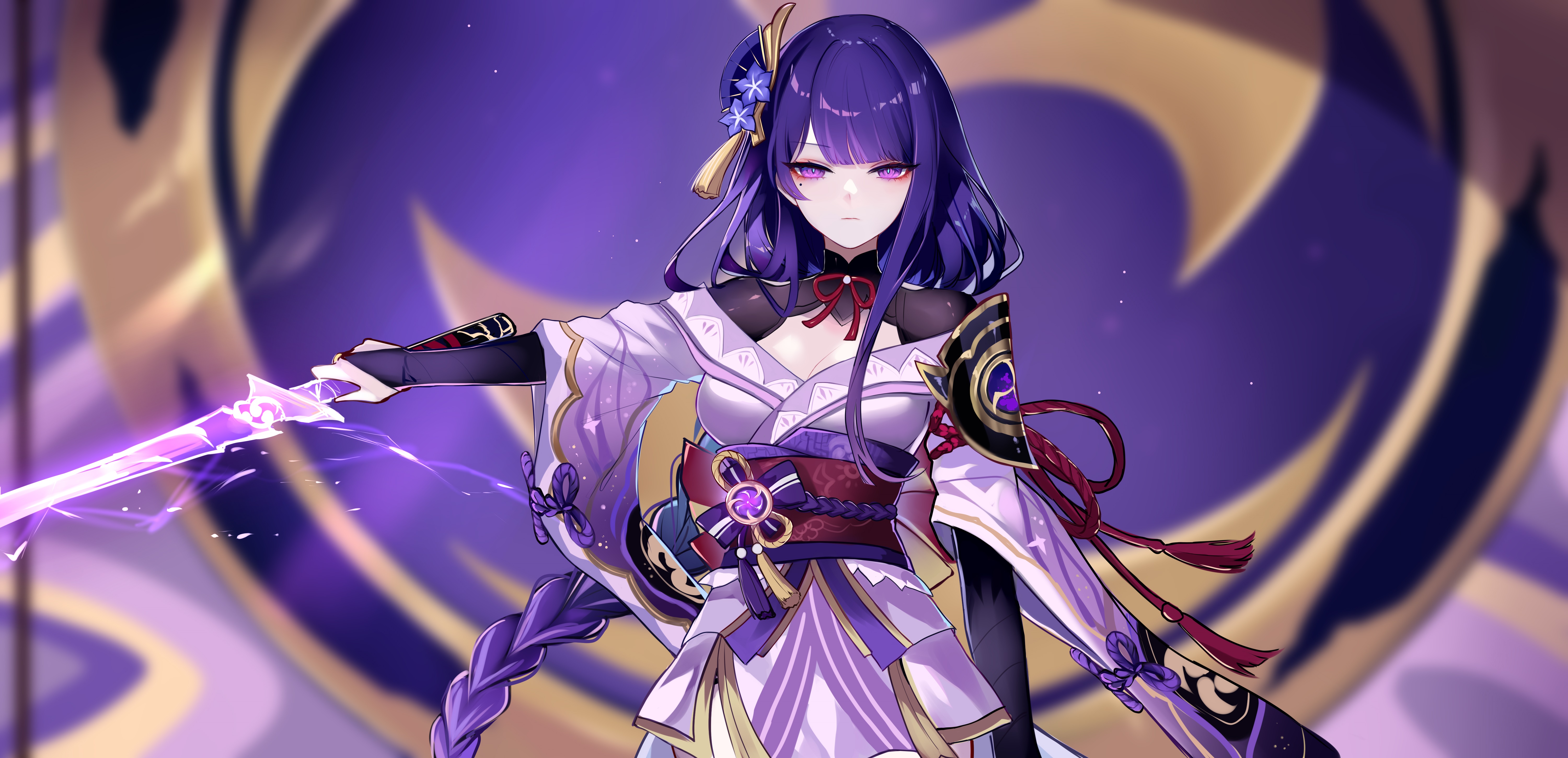 Raiden Shogun from Genshin Impact 4K HD Wallpaper