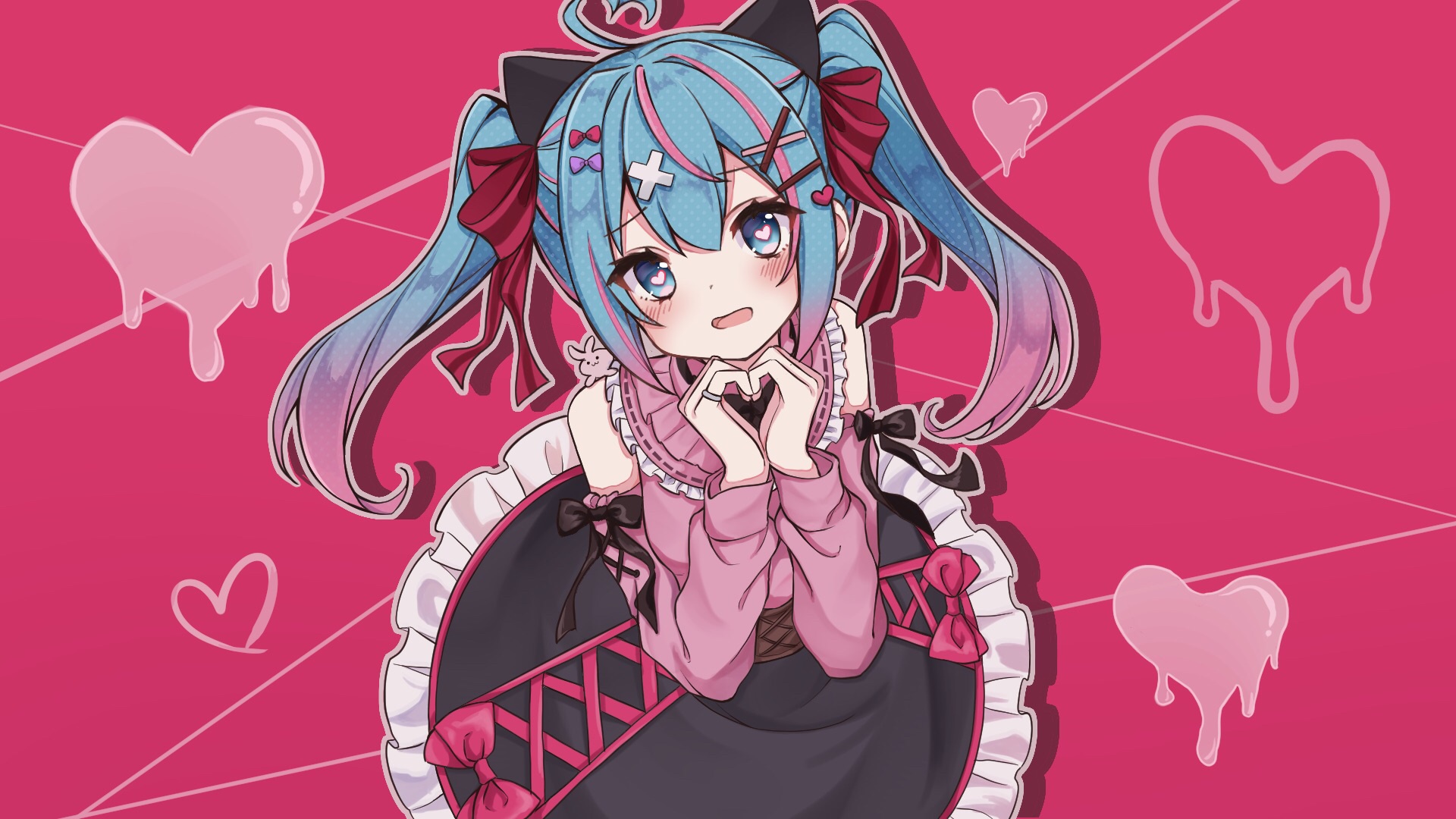 Hatsune Miku Vocaloid anime girl with blue hair HD Wallpaper