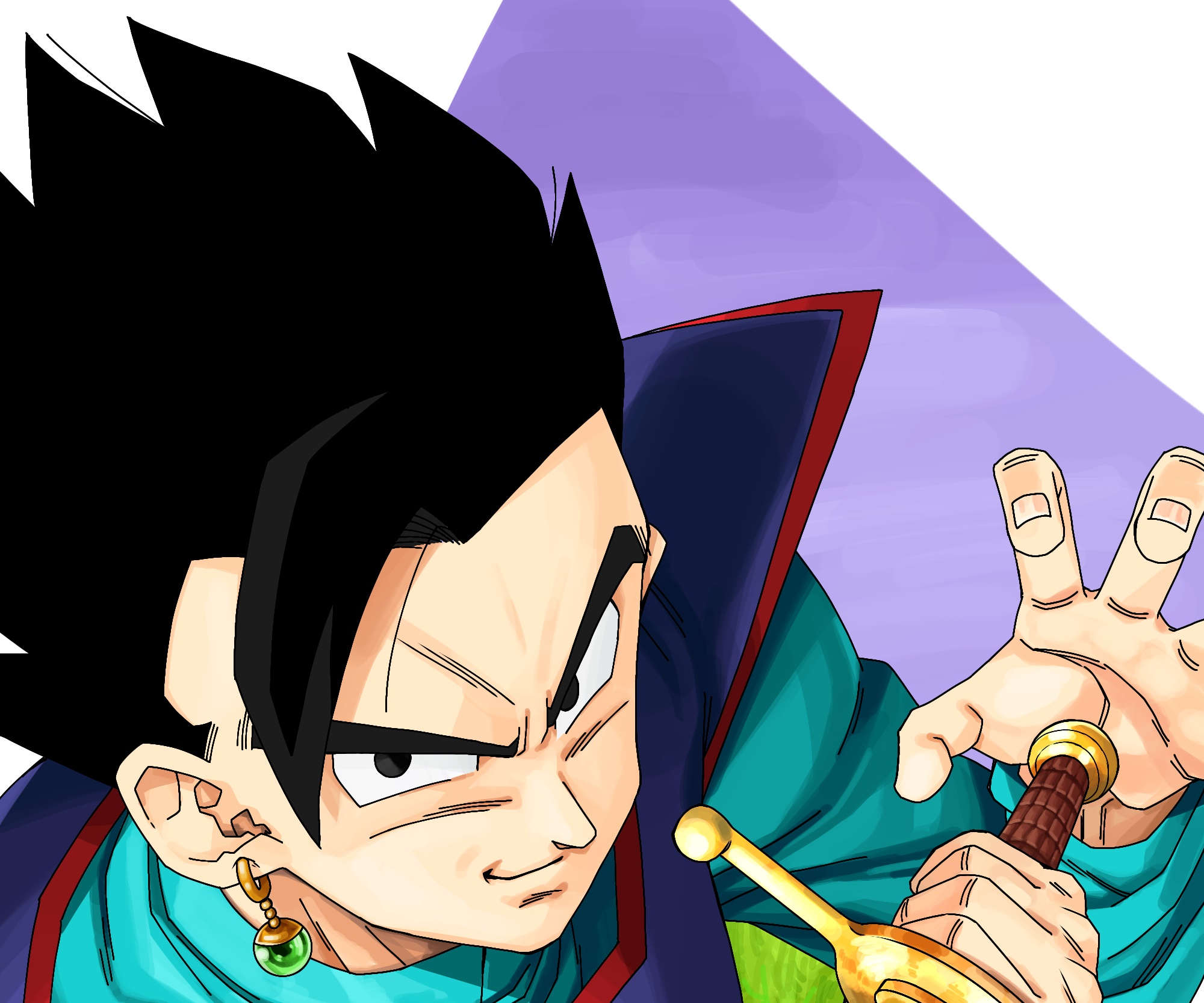 Gohan from Dragon Ball Z holding a sword HD Wallpaper