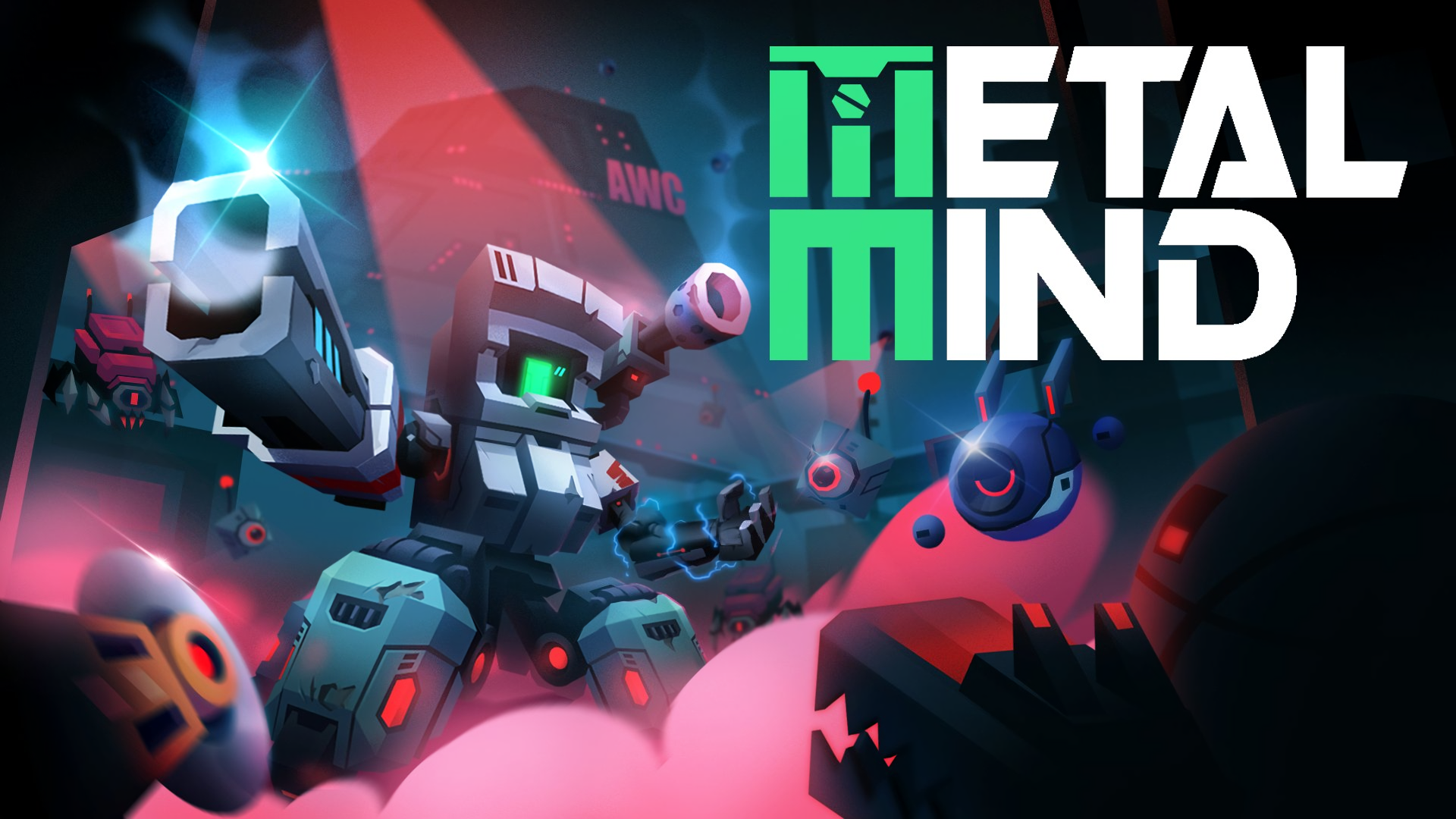 Metal Mind game art with robots HD Wallpaper