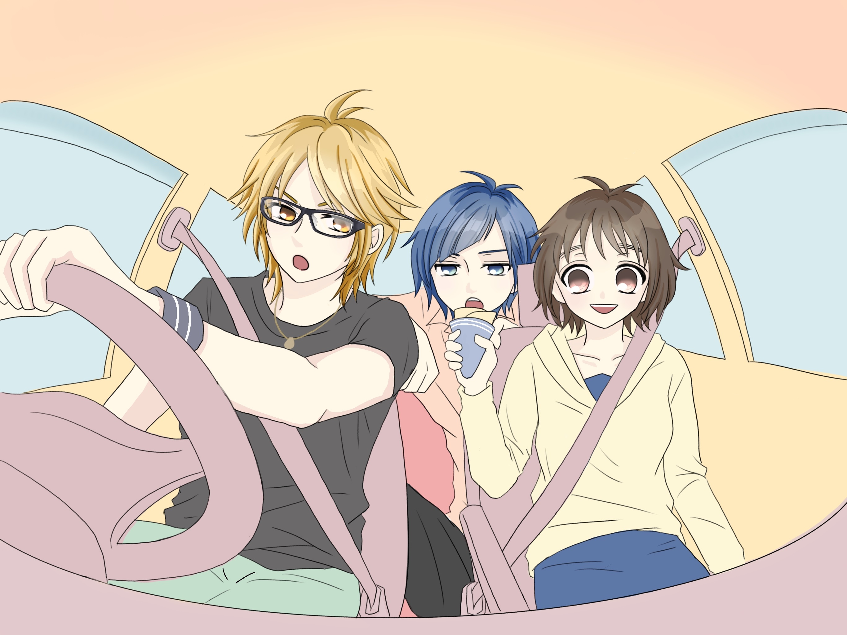 To Become A Real Heroine! Yujiro Someya, Hiyori Suzumi, Aizou Shibasaki HD Wallpaper