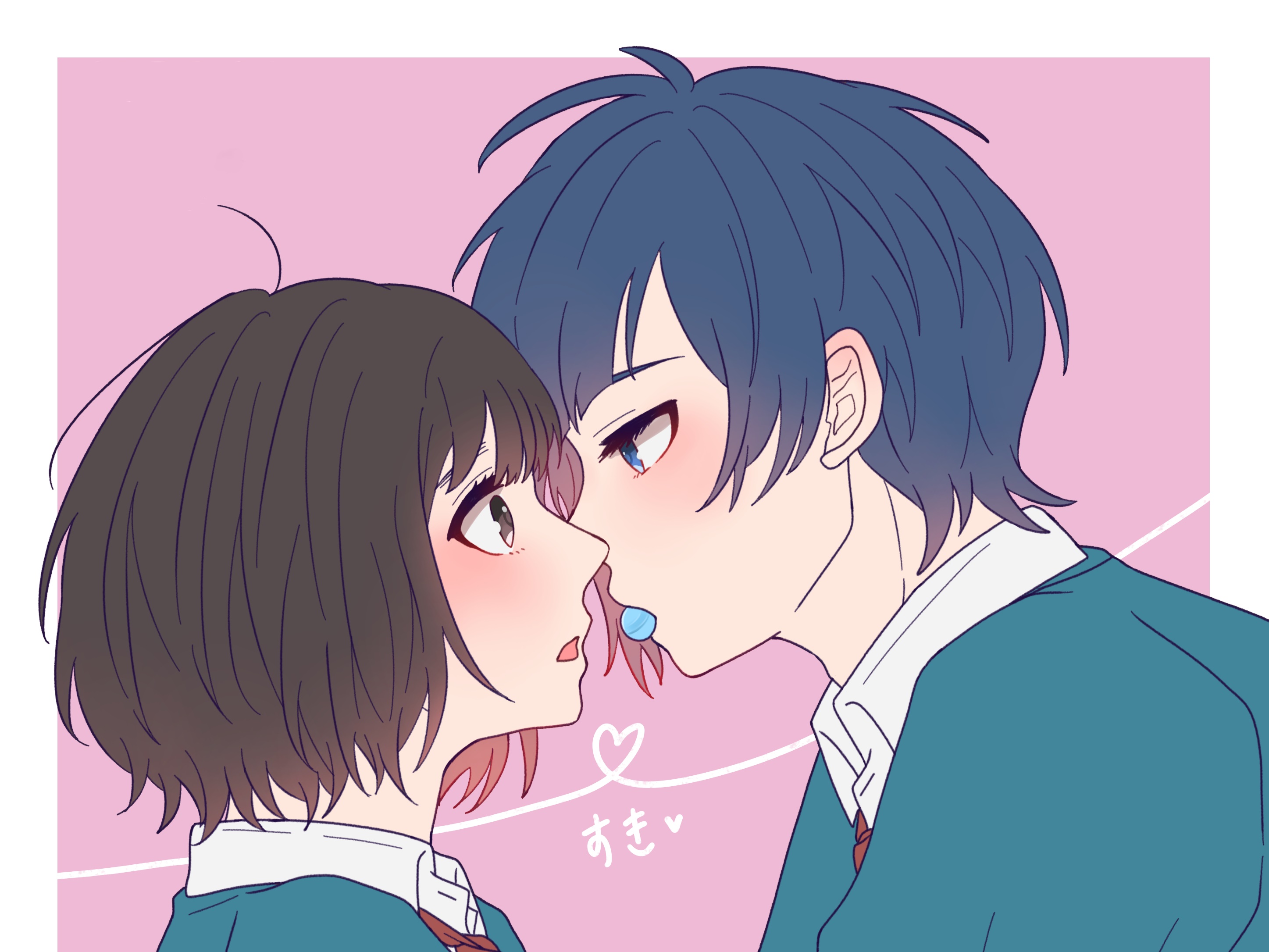 Hiyori Suzumi and Yujiro Someya from To Become A Real Heroine! HD Wallpaper