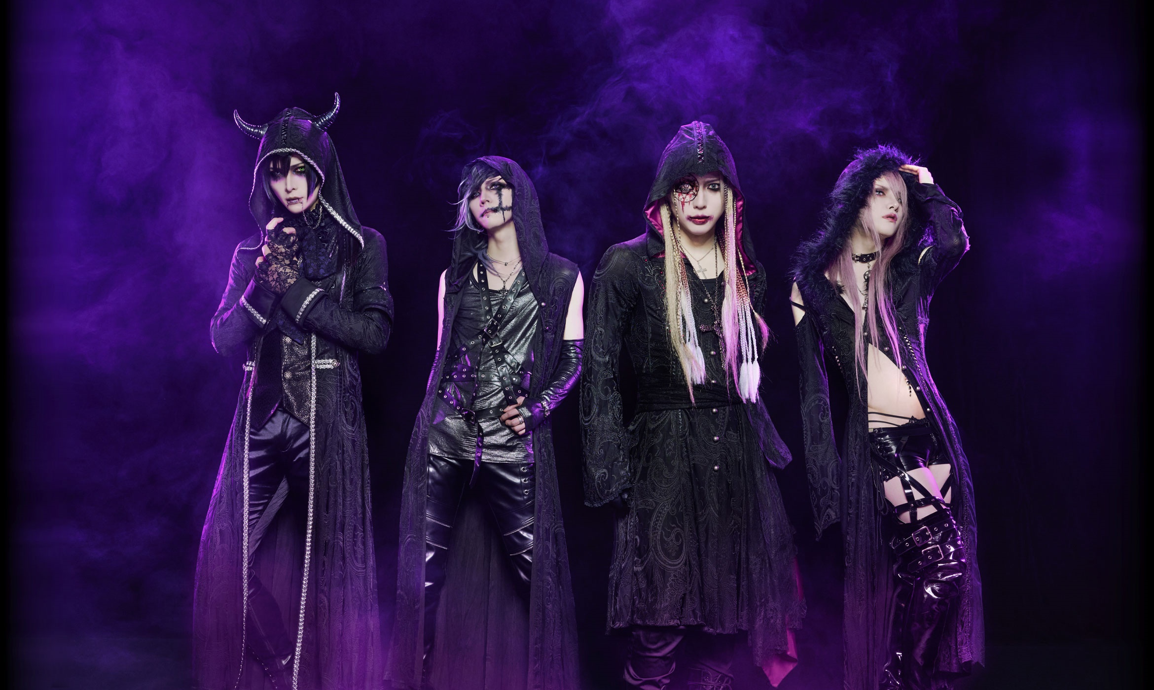 Visual Kei band members in gothic attire HD Wallpaper