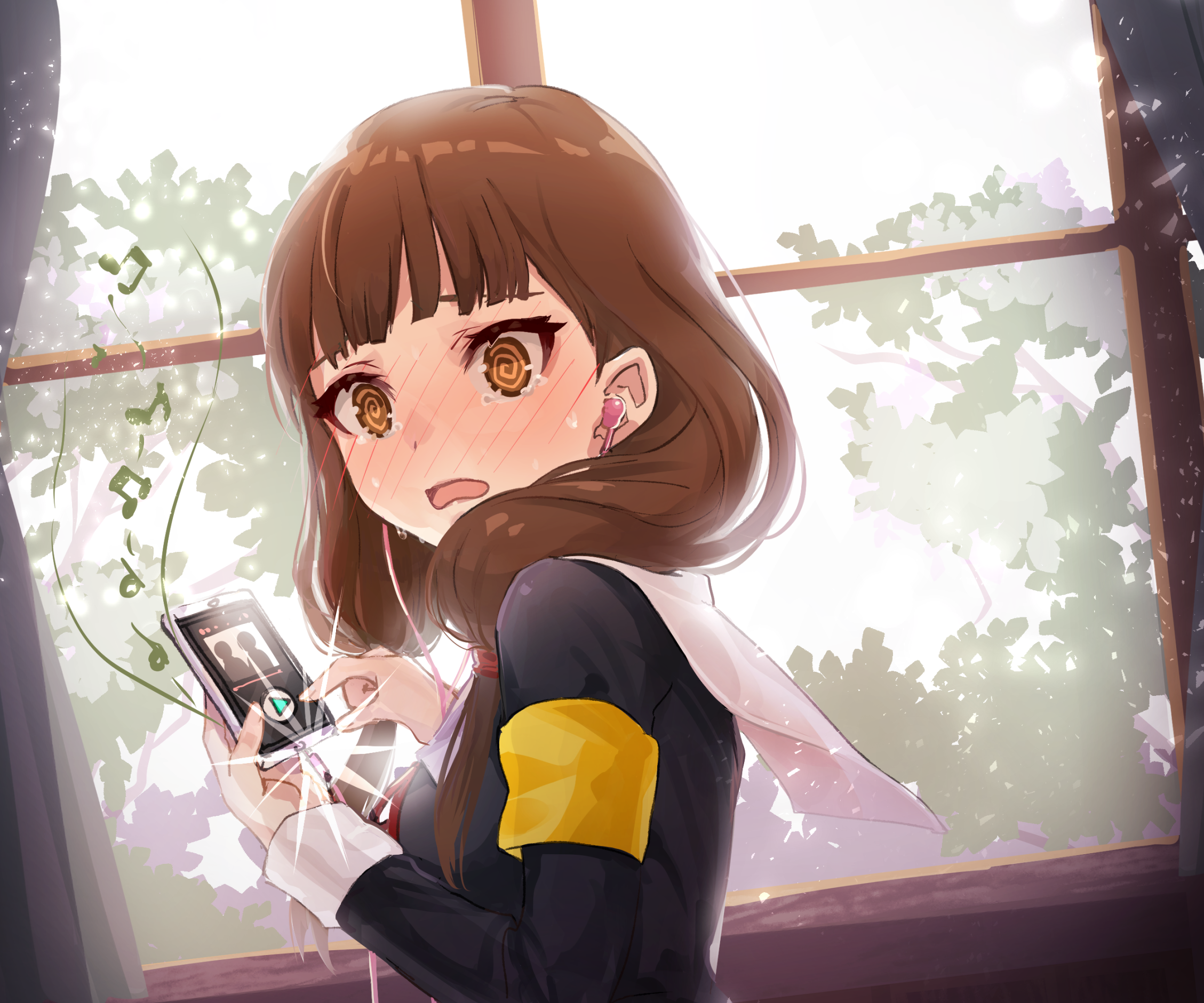 Miko Iino from Kaguya-sama: Love Is War listening to music HD Wallpaper
