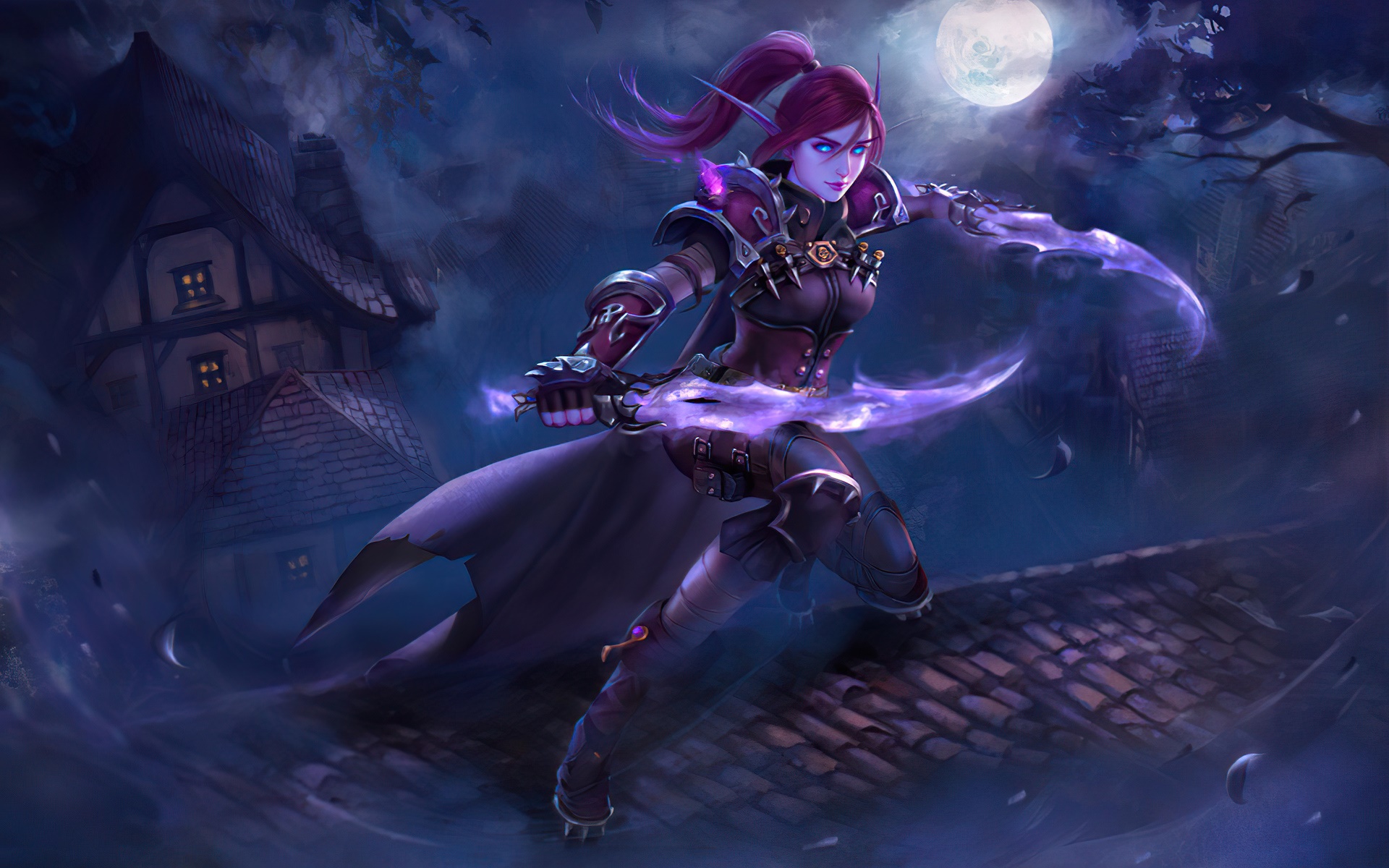Elf assassin with daggers in World of Warcraft HD Wallpaper